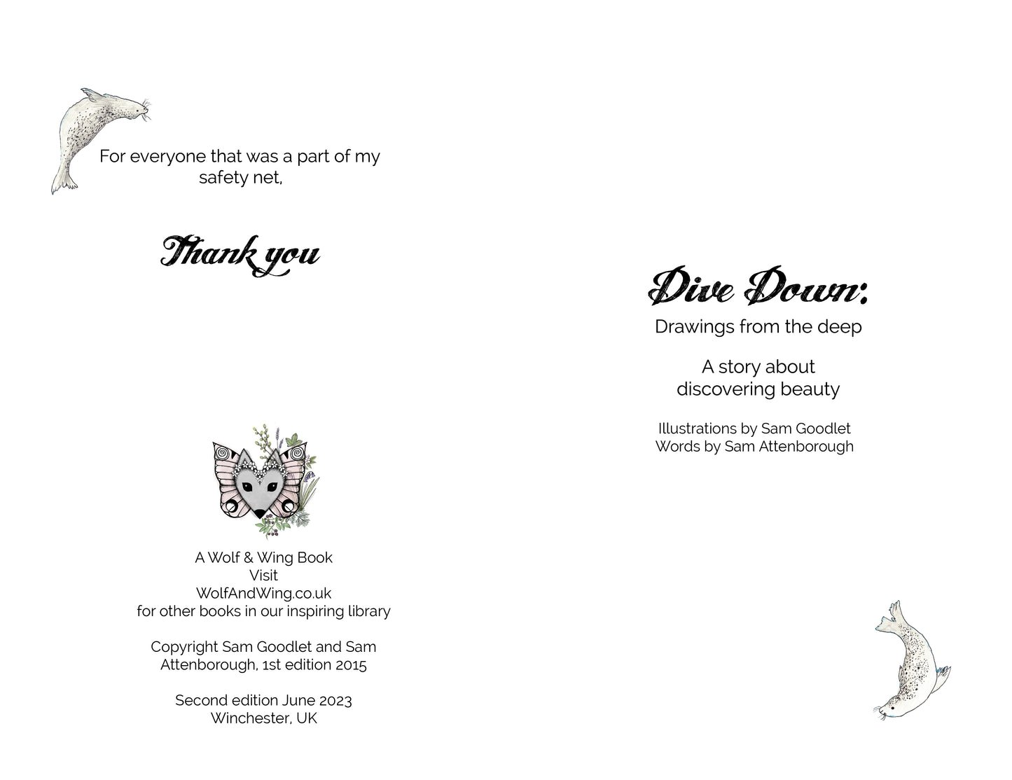 Dive Down: Drawings from the Deep (hardback edition)