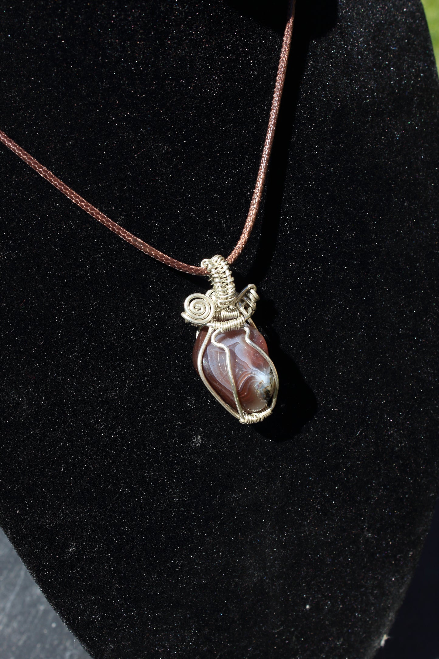 Agate 925 silver pendant