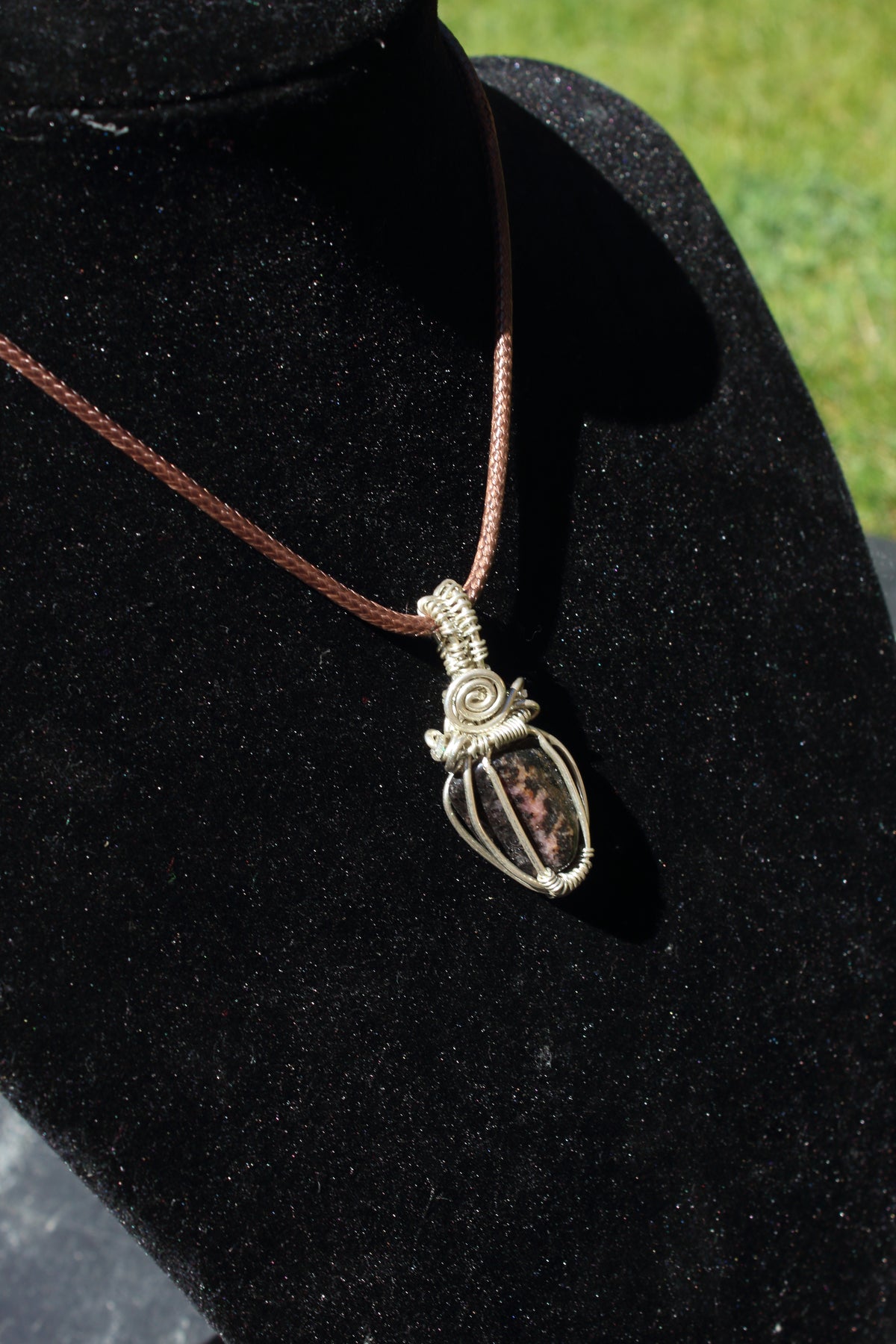 Rhodonite Silver 925 Pendant