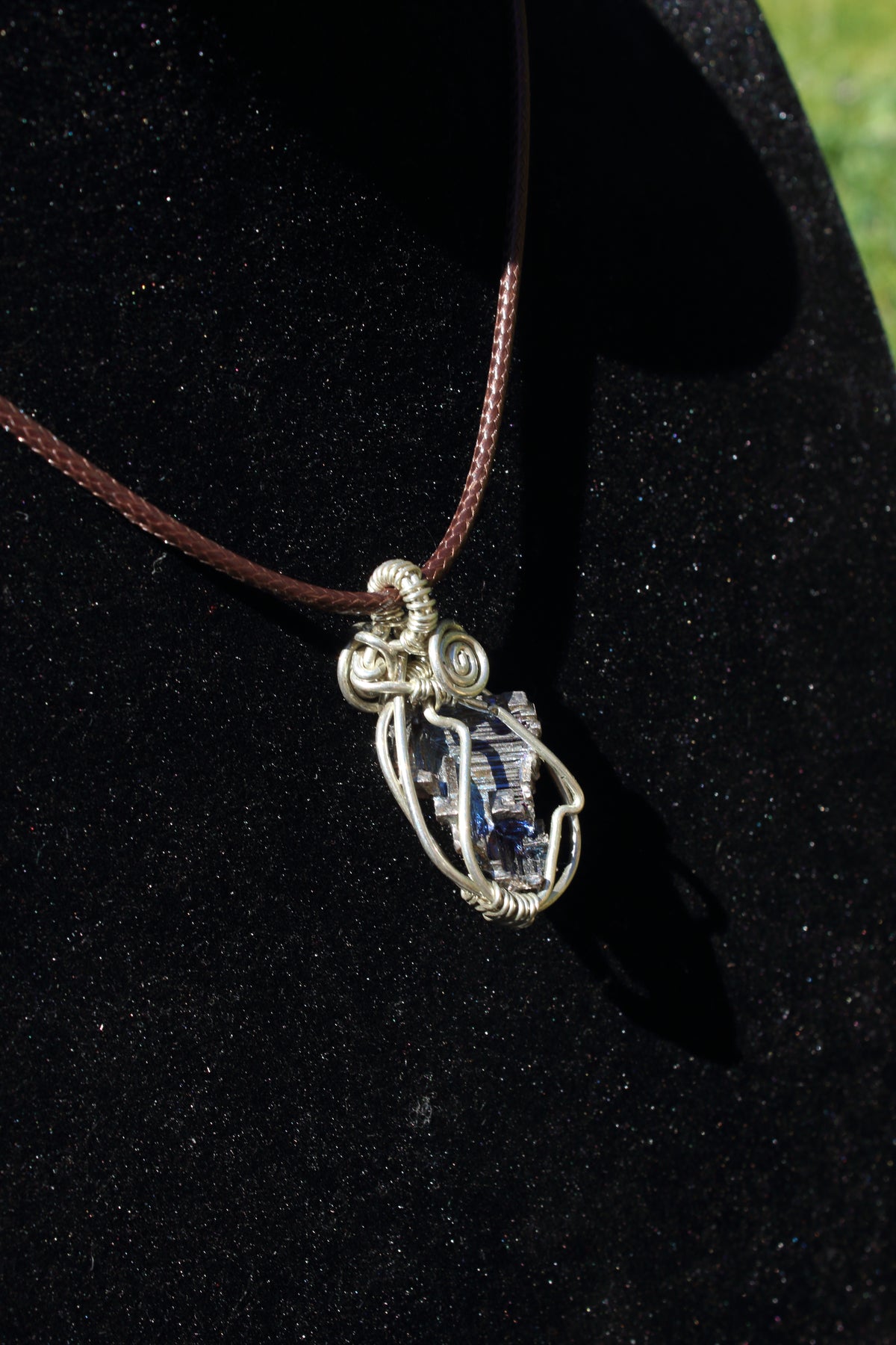 Bismuth Crystal Silver 925 Pendant