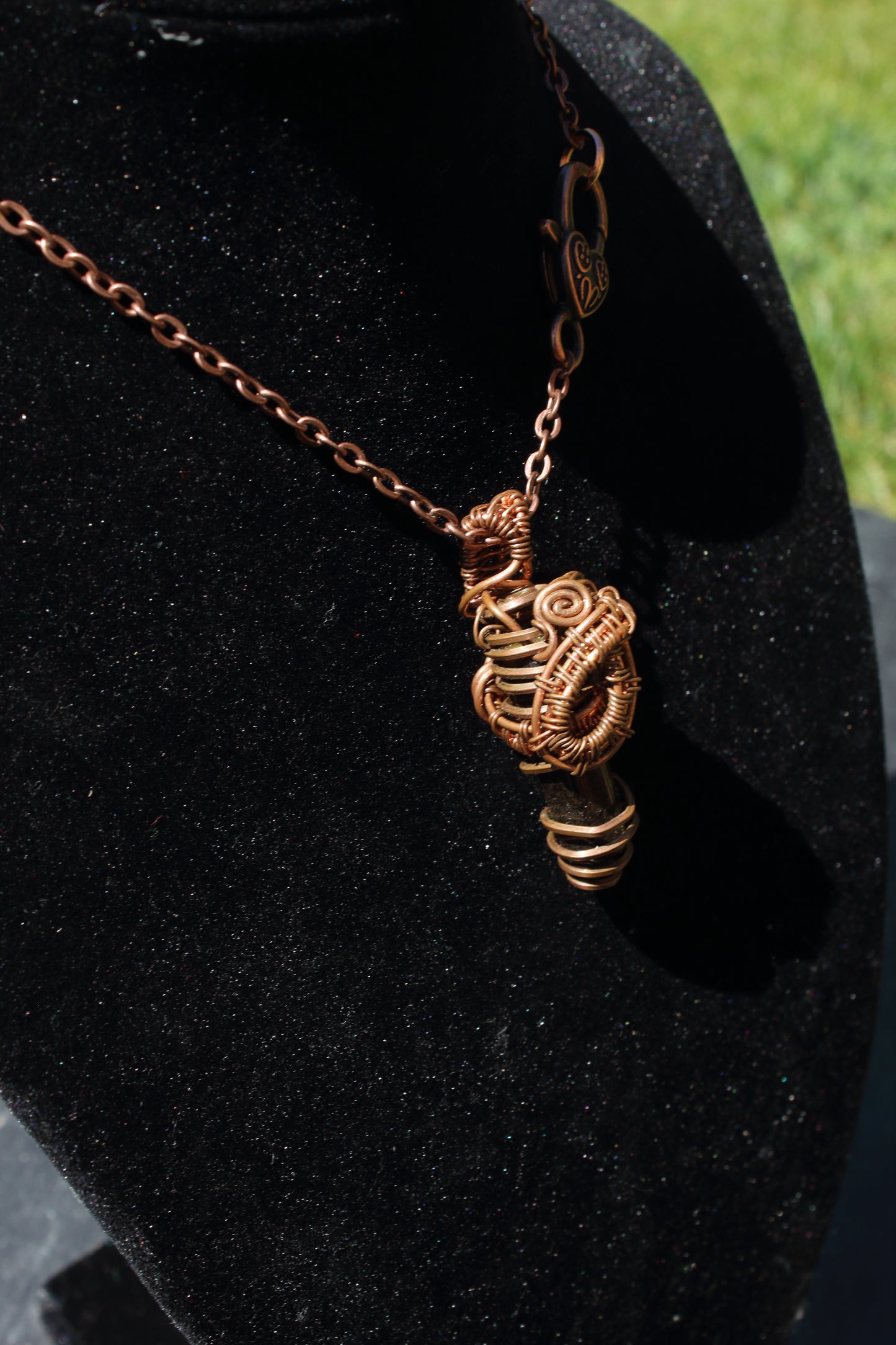 Tigers Eye Spiral Point Pendant