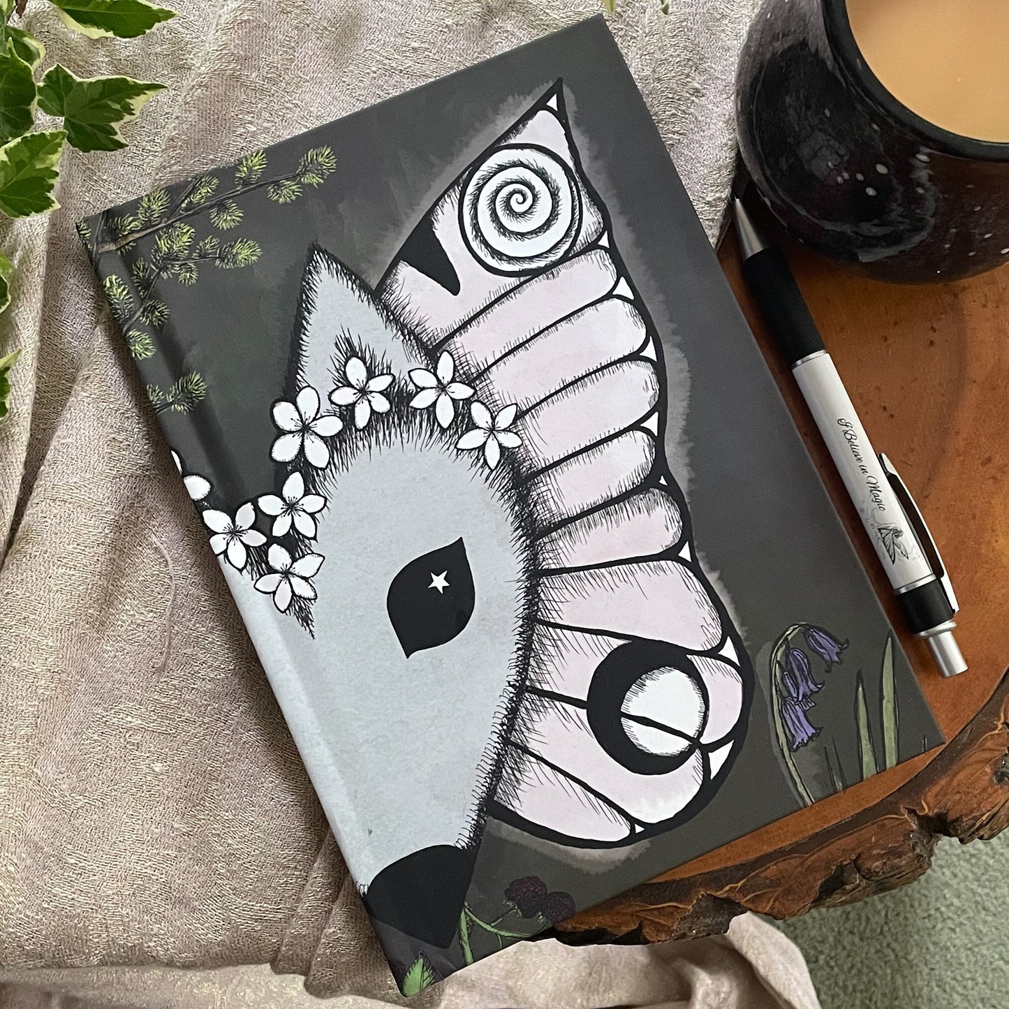 Winged Wolf Logo journal (lined or unlined pages)
