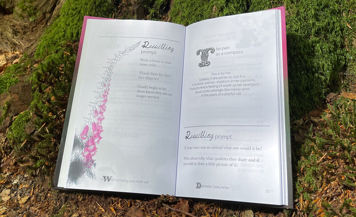 A peek inside ReWild by Dannielle Casey Anne - a little book of poems to nurture the misfit self