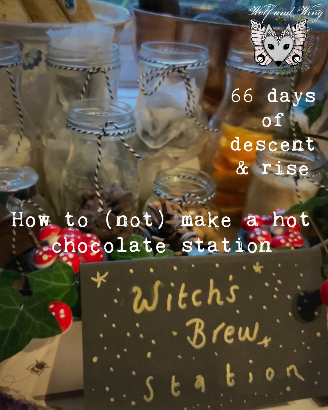 Day 23. Ascending to Imbolc. How to (not) make a hot chocolate station!