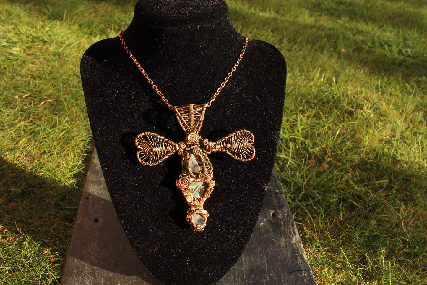 Abalone Dragonfly Pendant