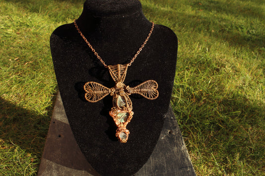 Abalone Dragonfly Pendant