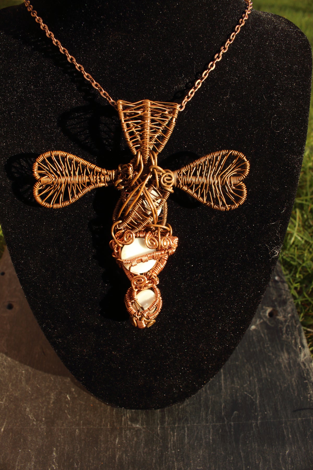 Abalone Dragonfly Pendant