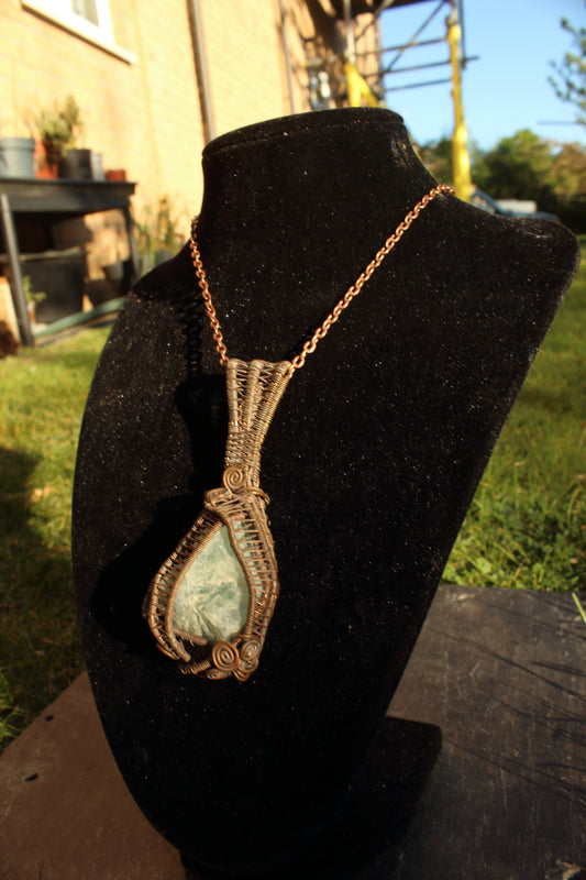 Raw Aquamarine Amulet