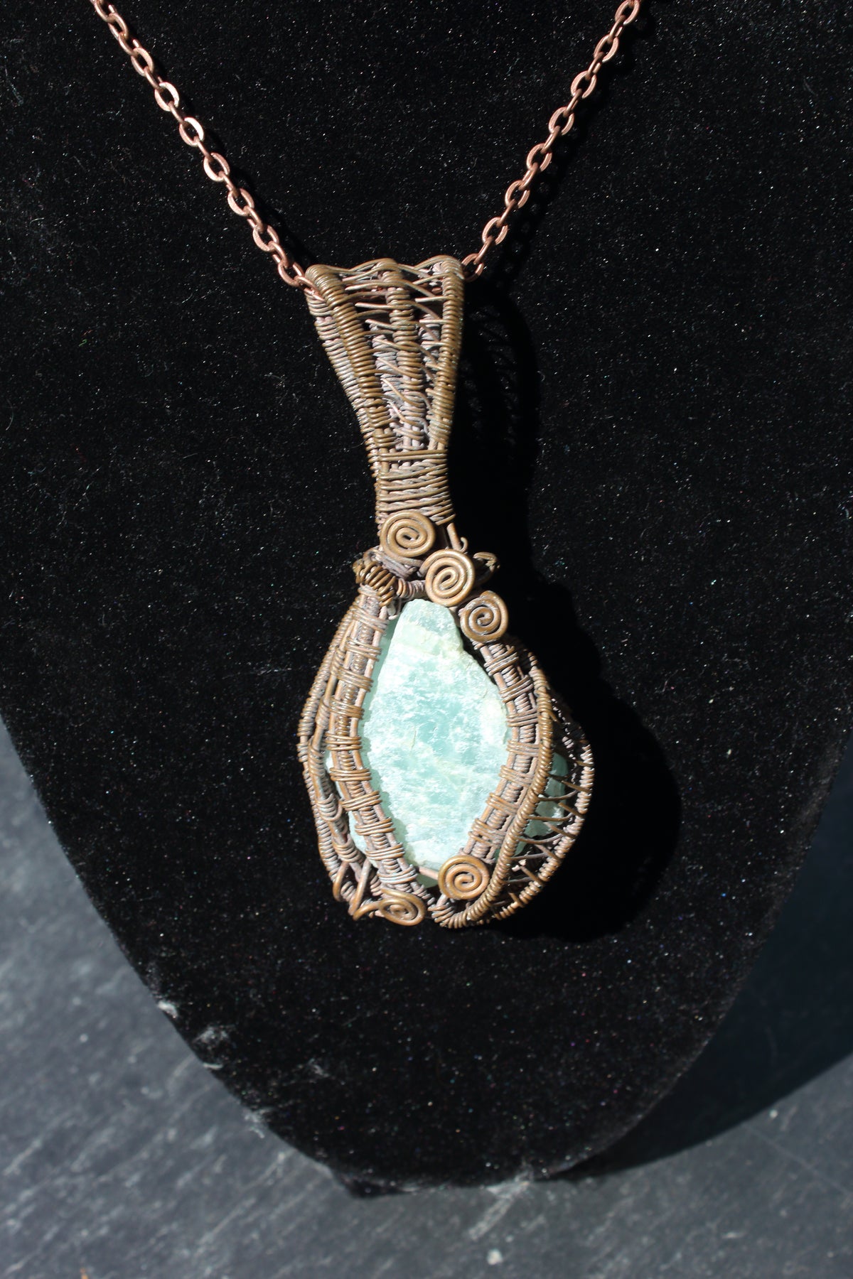 Raw Aquamarine Amulet