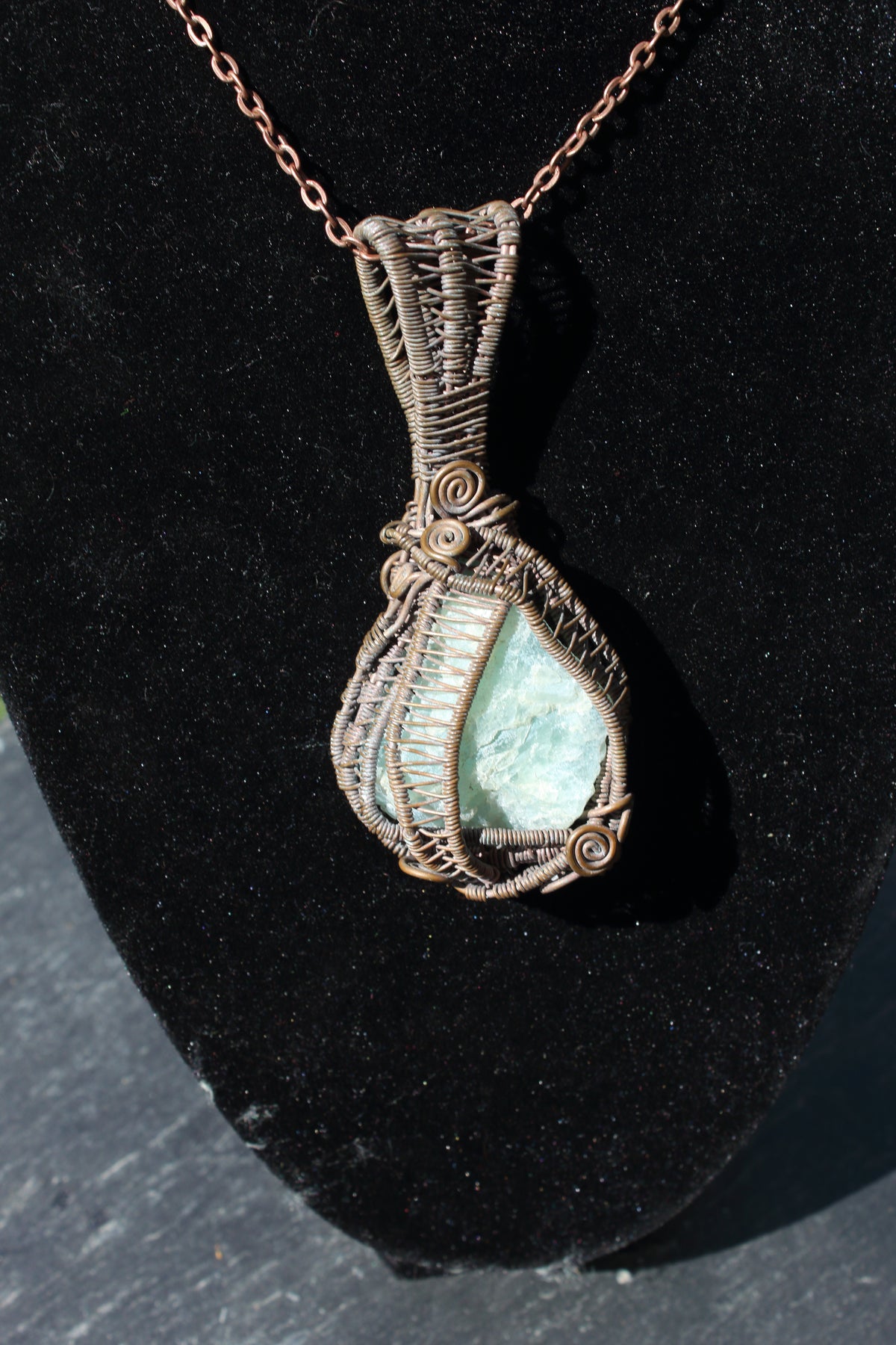 Raw Aquamarine Amulet