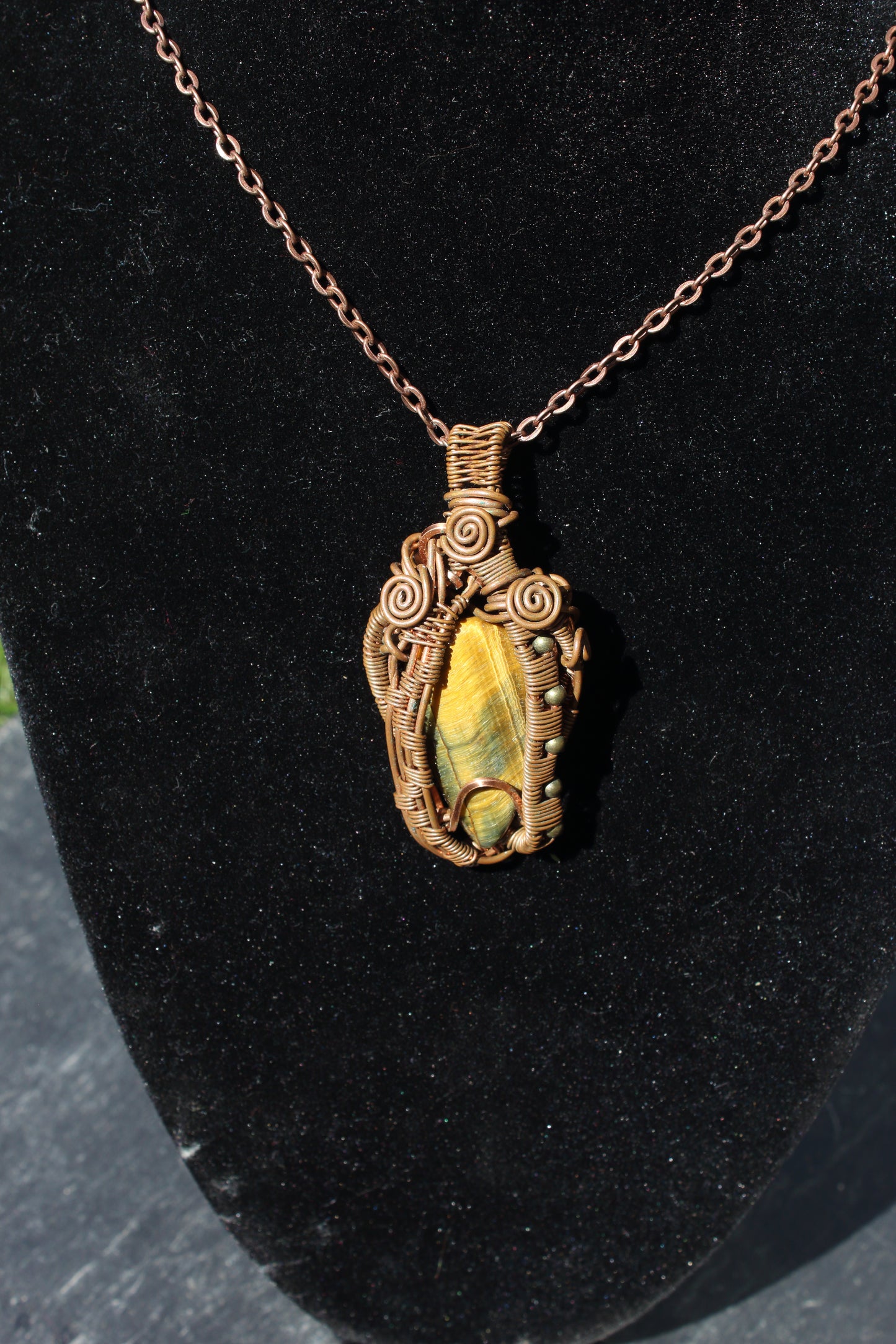 Tiger's Eye Shield Pendant