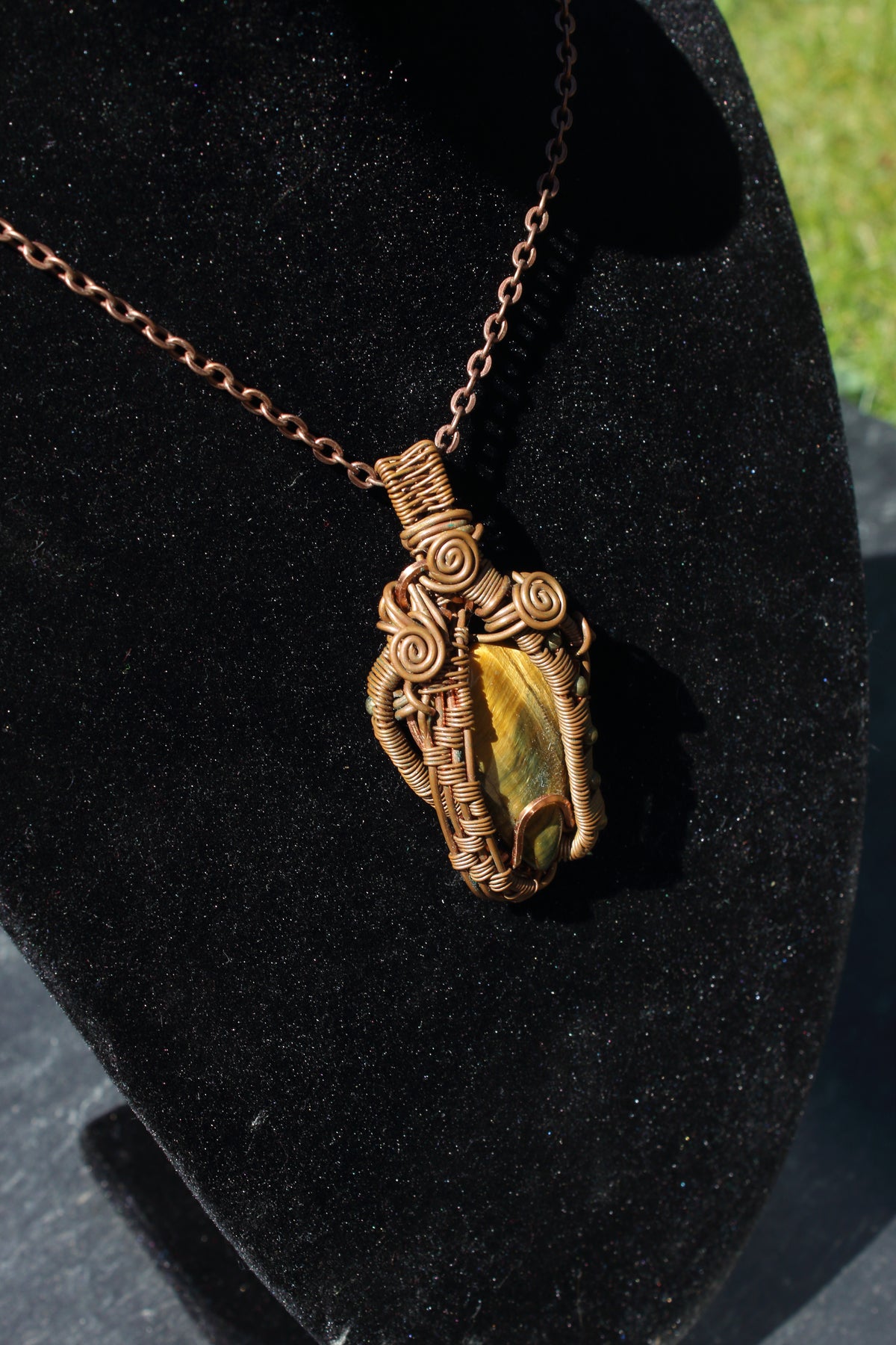 Tiger's Eye Shield Pendant