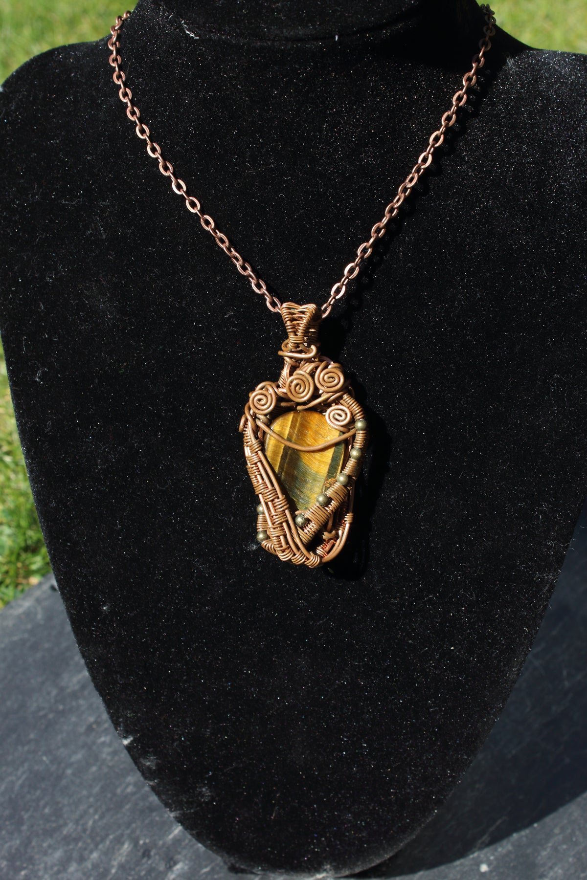 Tiger's Eye Shield Pendant