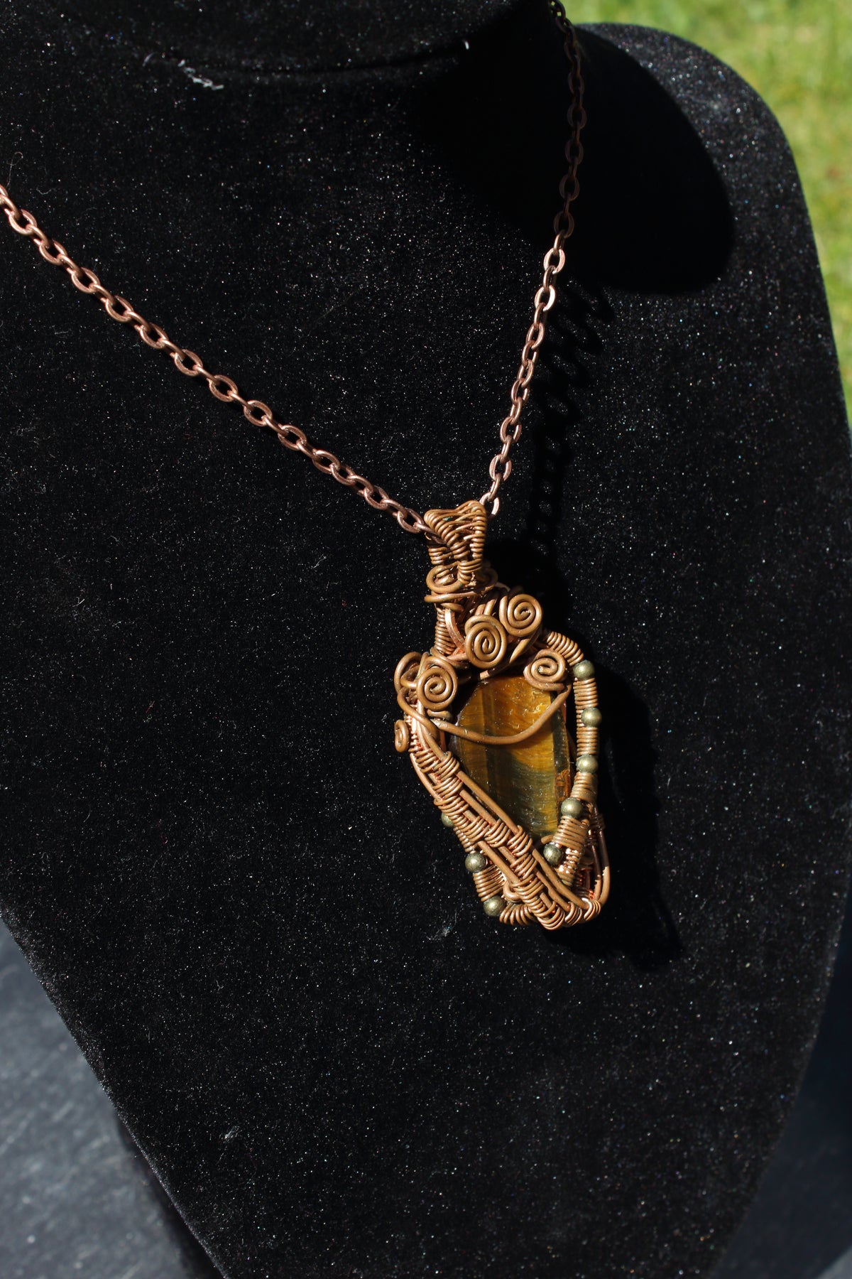 Tiger's Eye Shield Pendant