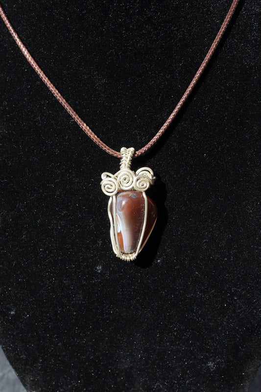 Agate 925 silver pendant