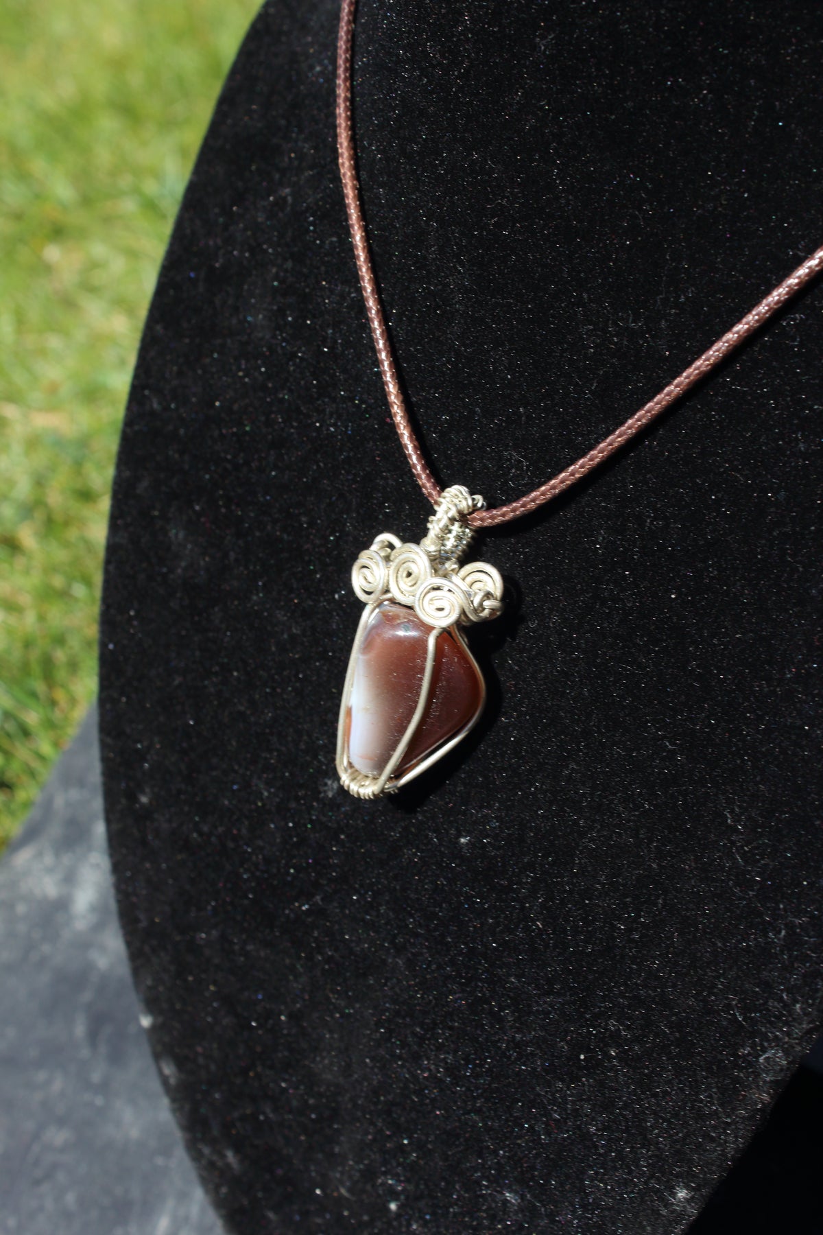 Agate 925 silver pendant