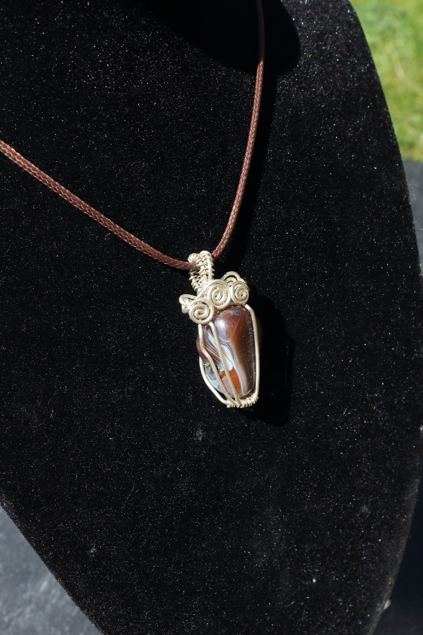 Agate 925 silver pendant