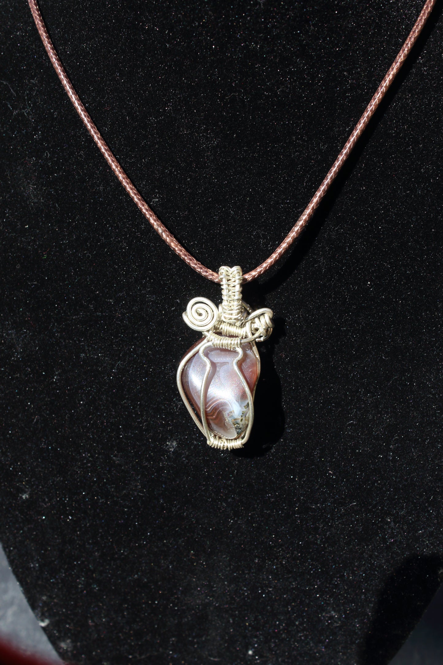 Agate 925 silver pendant
