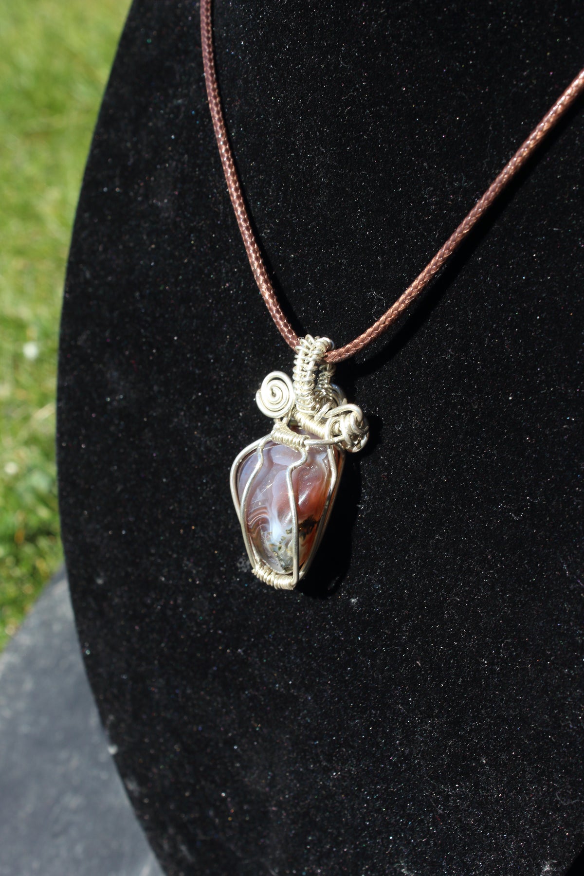 Agate 925 silver pendant