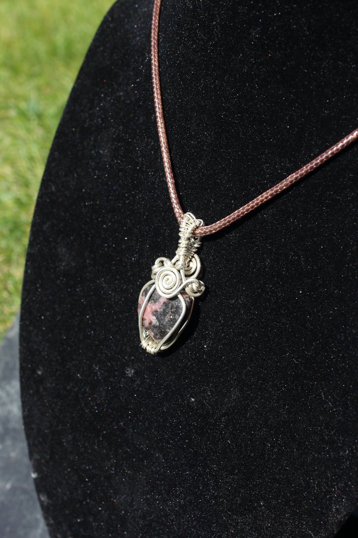 Rhodonite Silver 925 Pendant