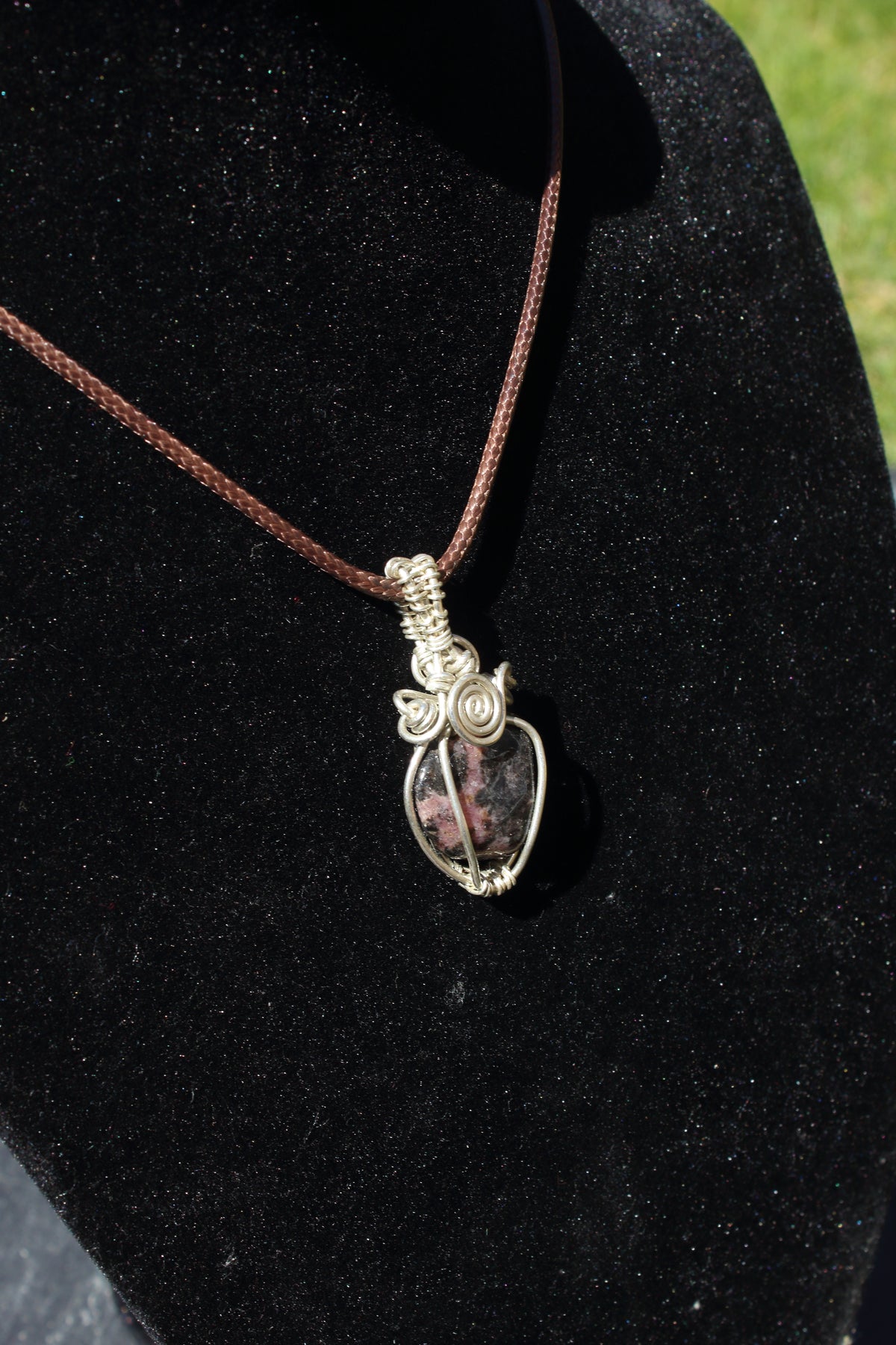 Rhodonite Silver 925 Pendant