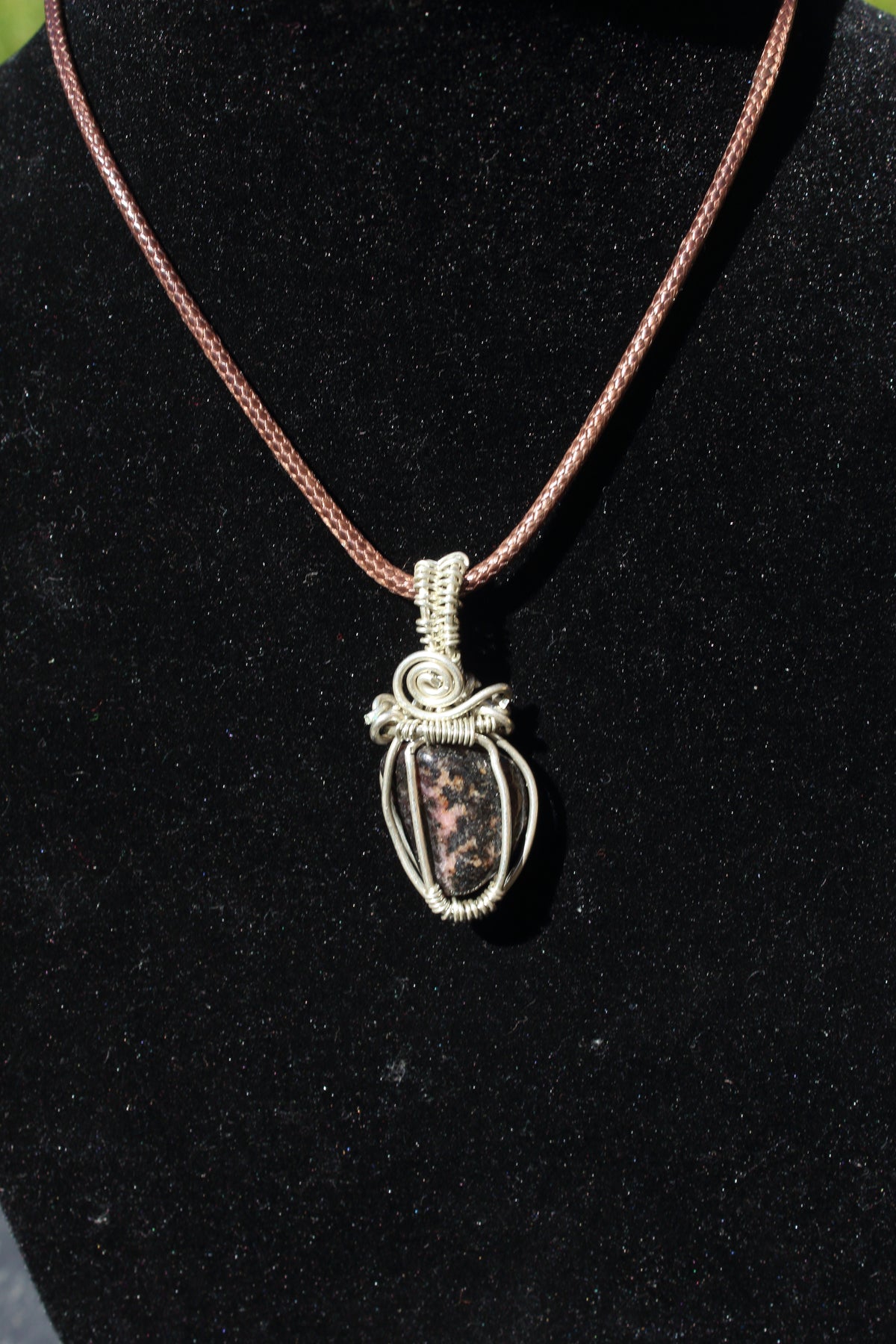 Rhodonite Silver 925 Pendant