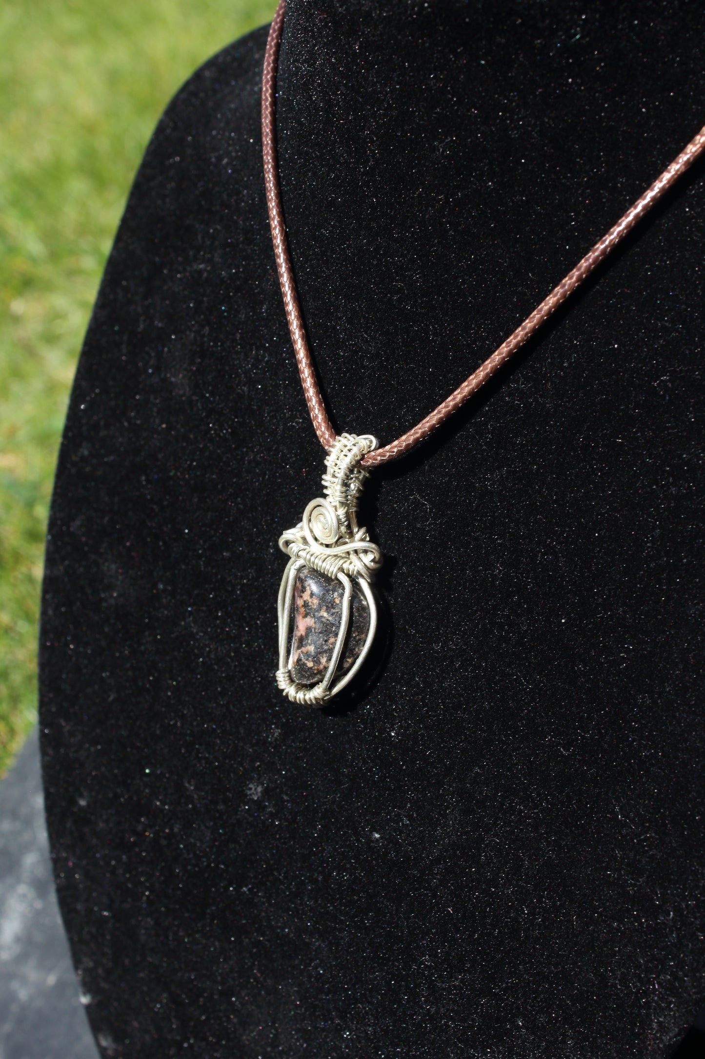 Rhodonite Silver 925 Pendant