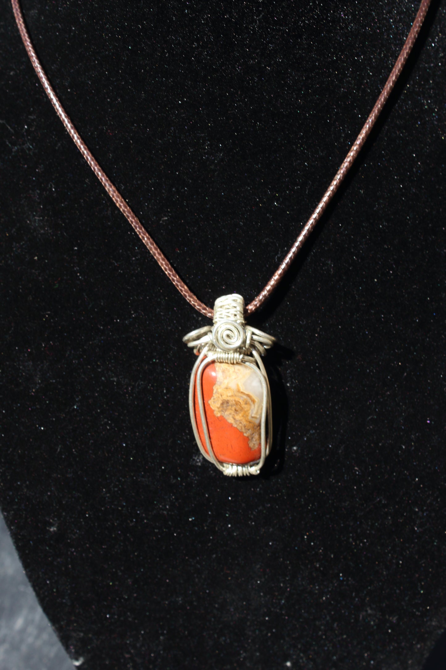 Brecciated jasper silver 925 pendant