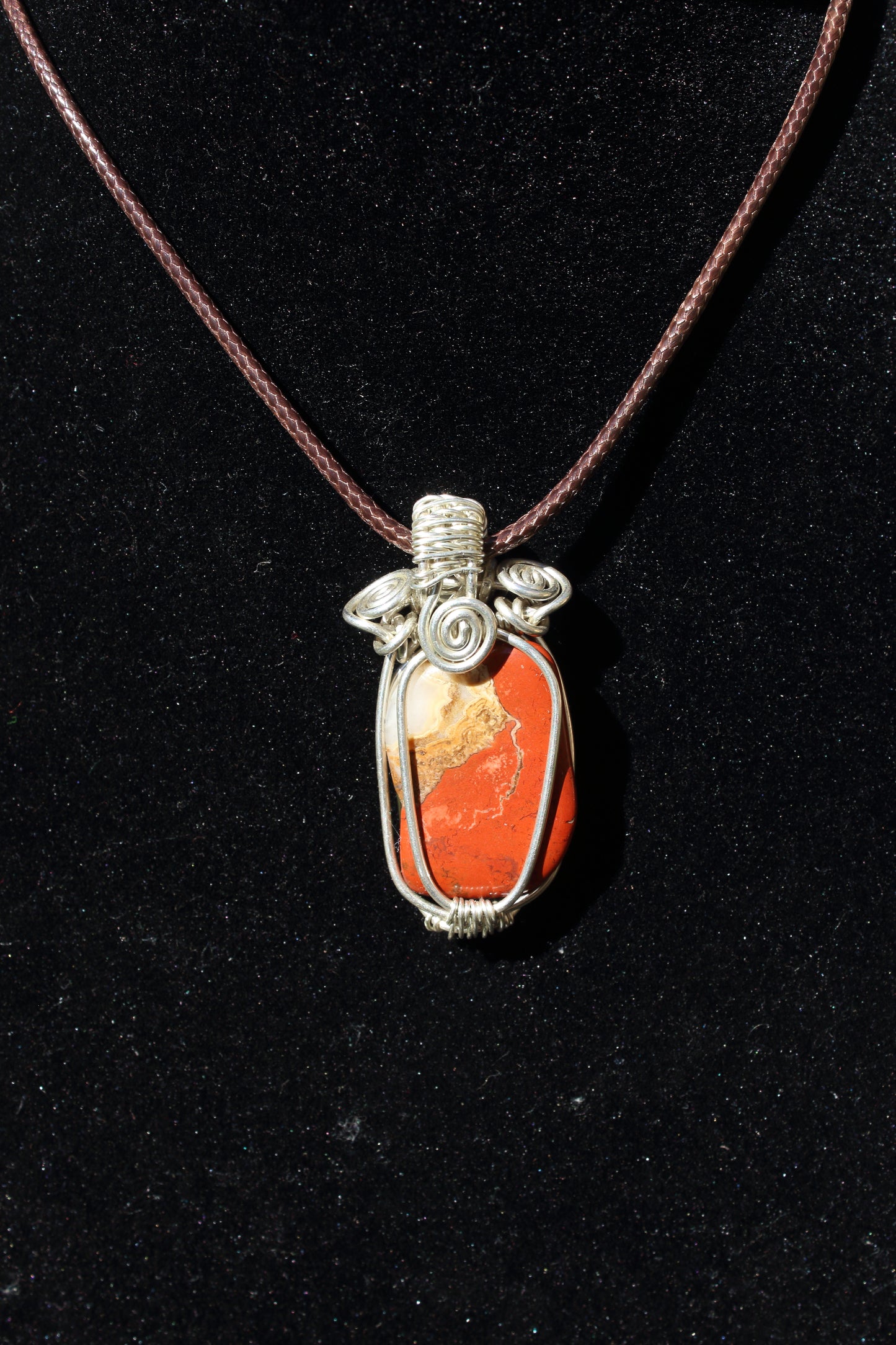 Brecciated jasper silver 925 pendant