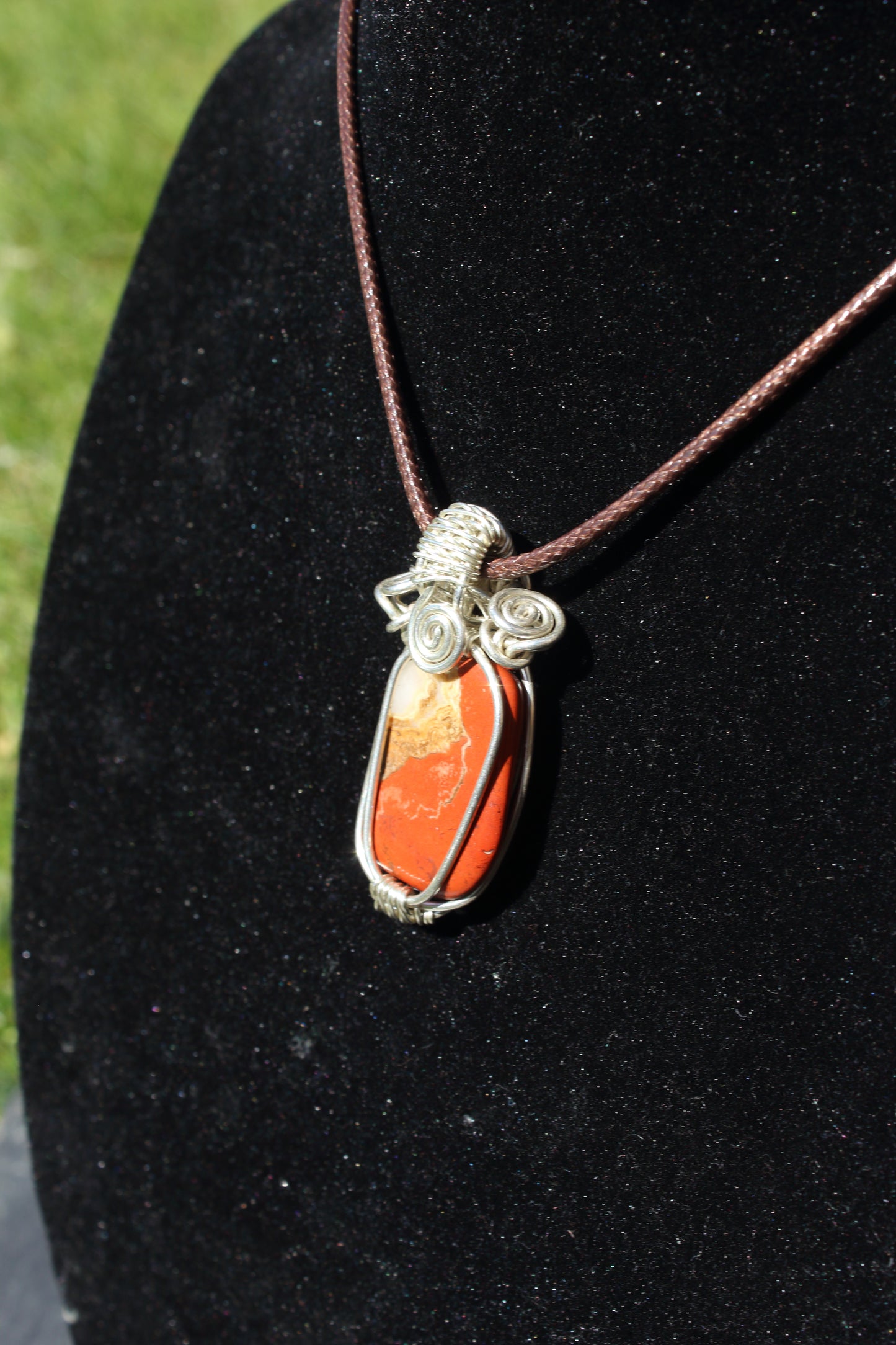 Brecciated jasper silver 925 pendant