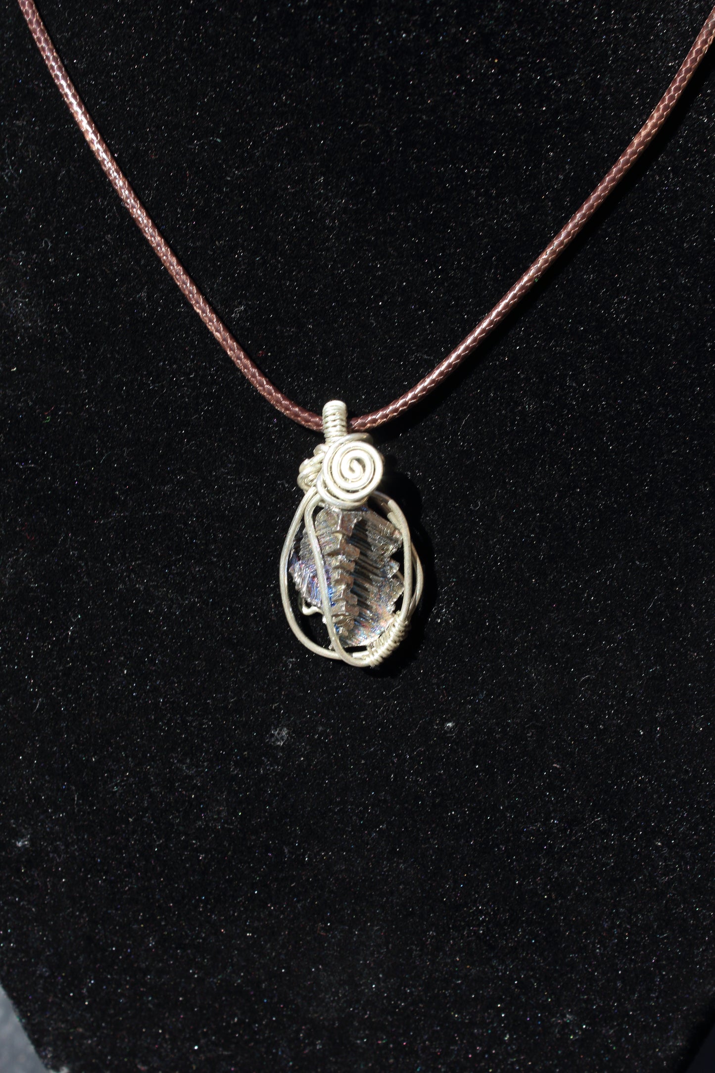 Bismuth Crystal Silver 925 Pendant