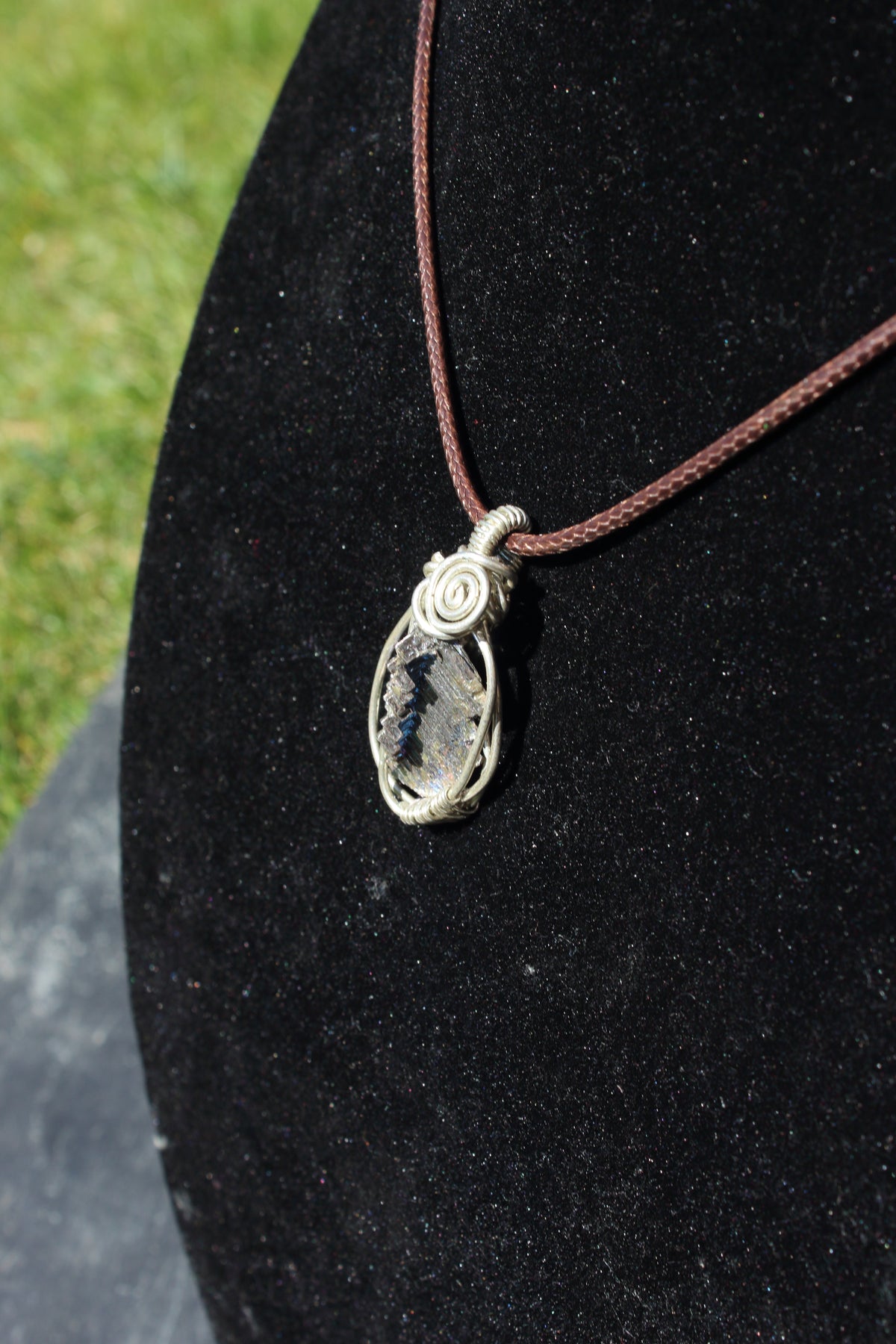 Bismuth Crystal Silver 925 Pendant