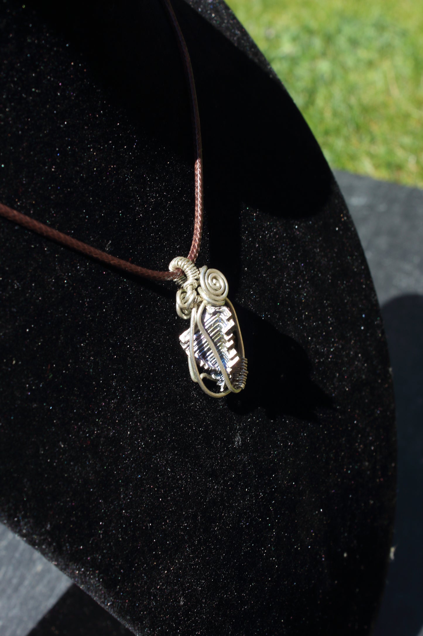 Bismuth Crystal Silver 925 Pendant