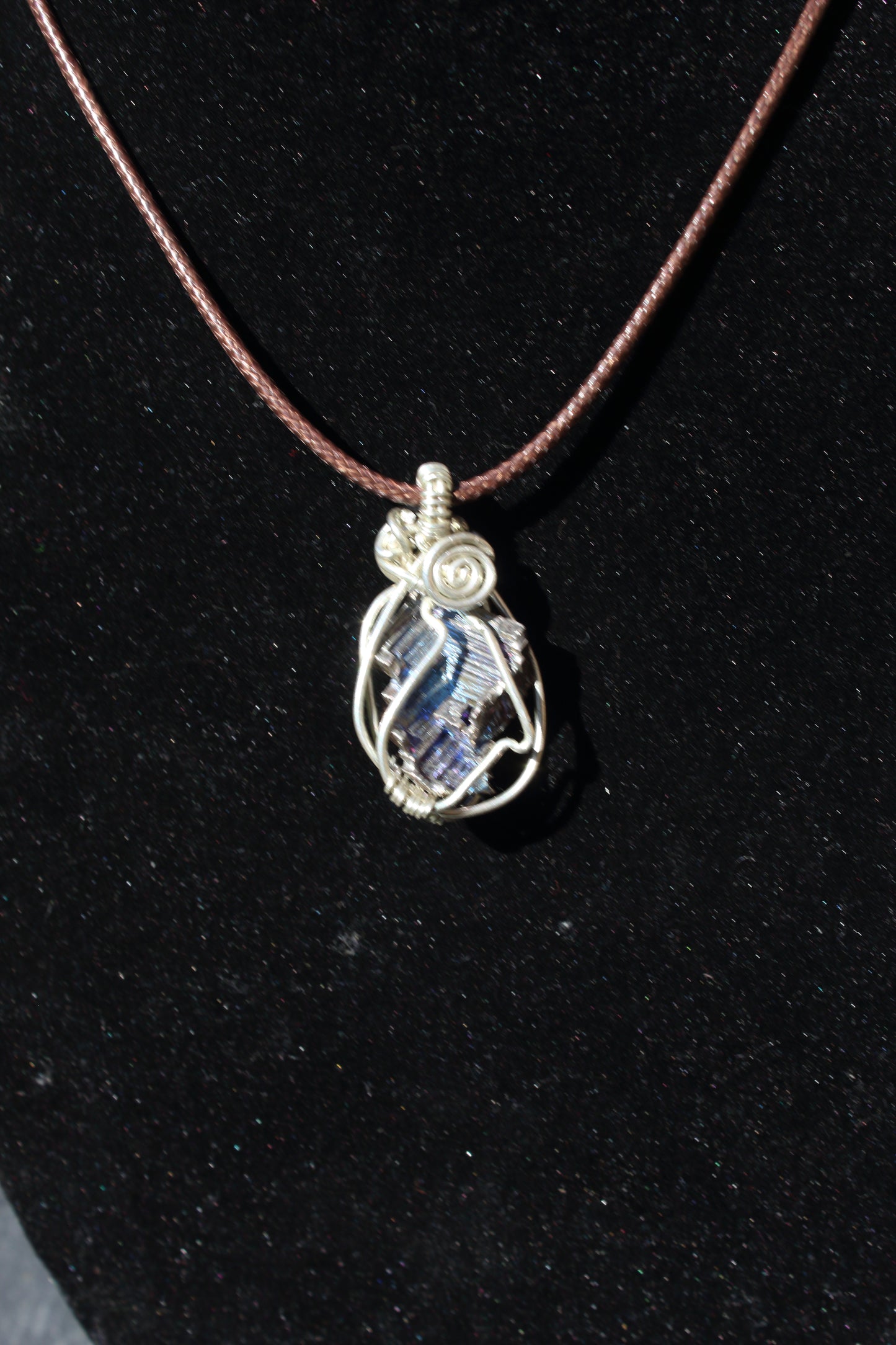 Bismuth Crystal Silver 925 Pendant