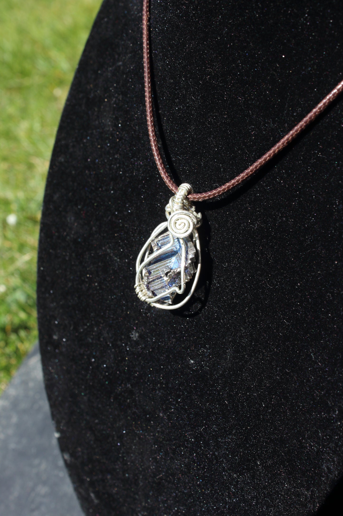 Bismuth Crystal Silver 925 Pendant
