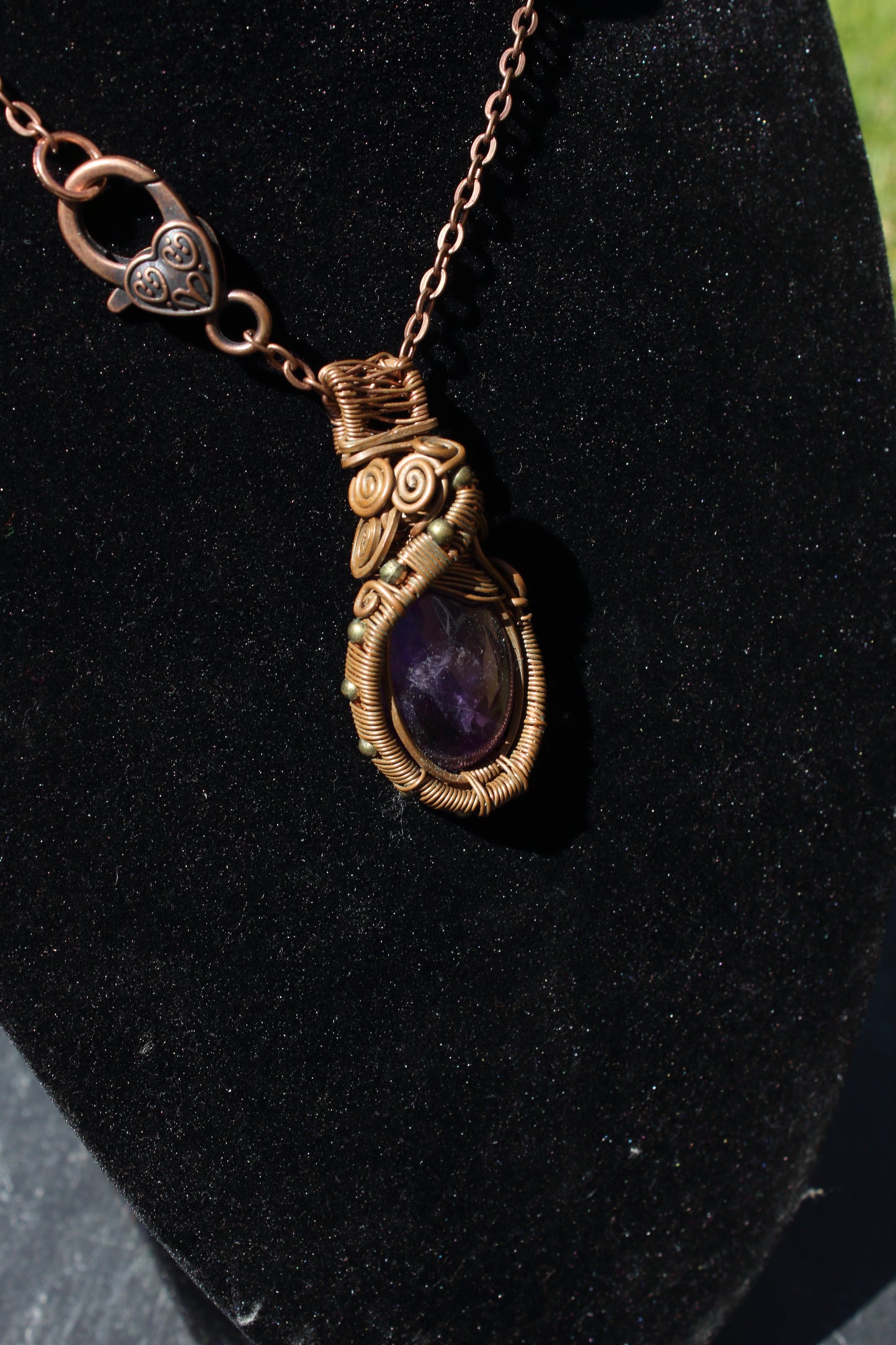 Beaded Amethyst Pendant