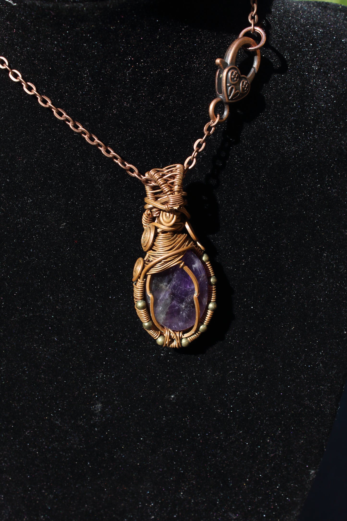 Beaded Amethyst Pendant