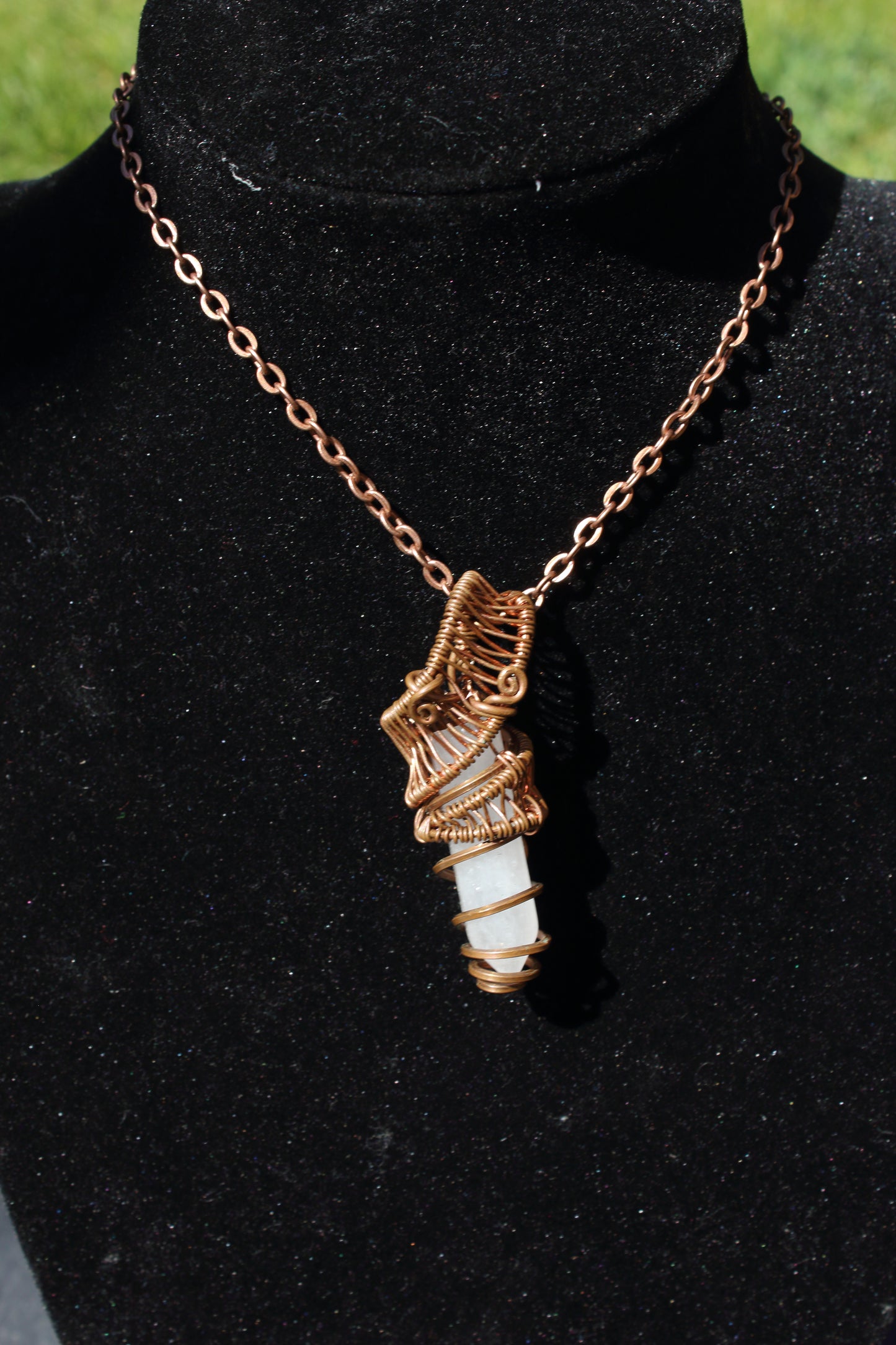 Cloudy Quartz Point Pendant