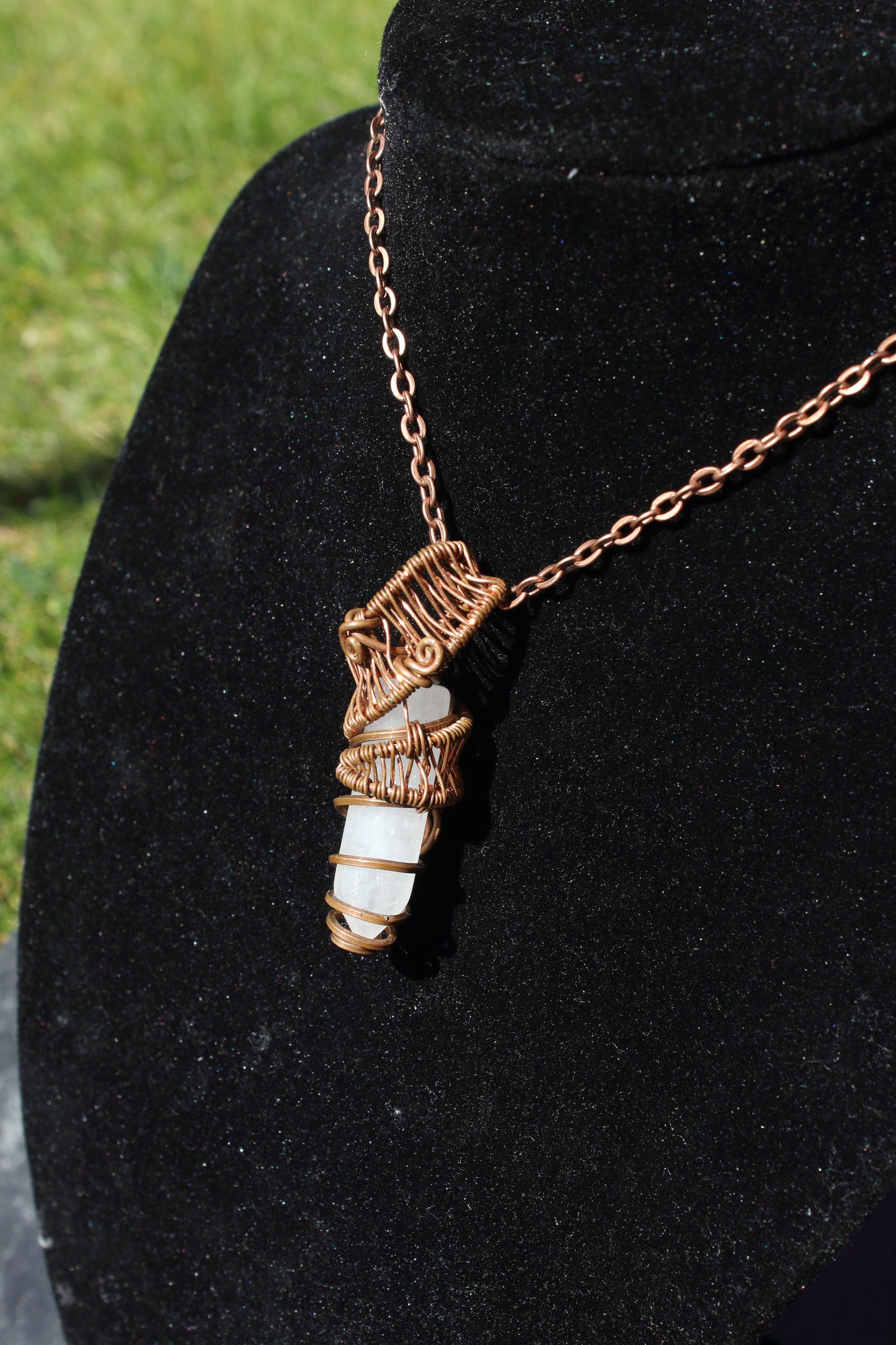Cloudy Quartz Point Pendant