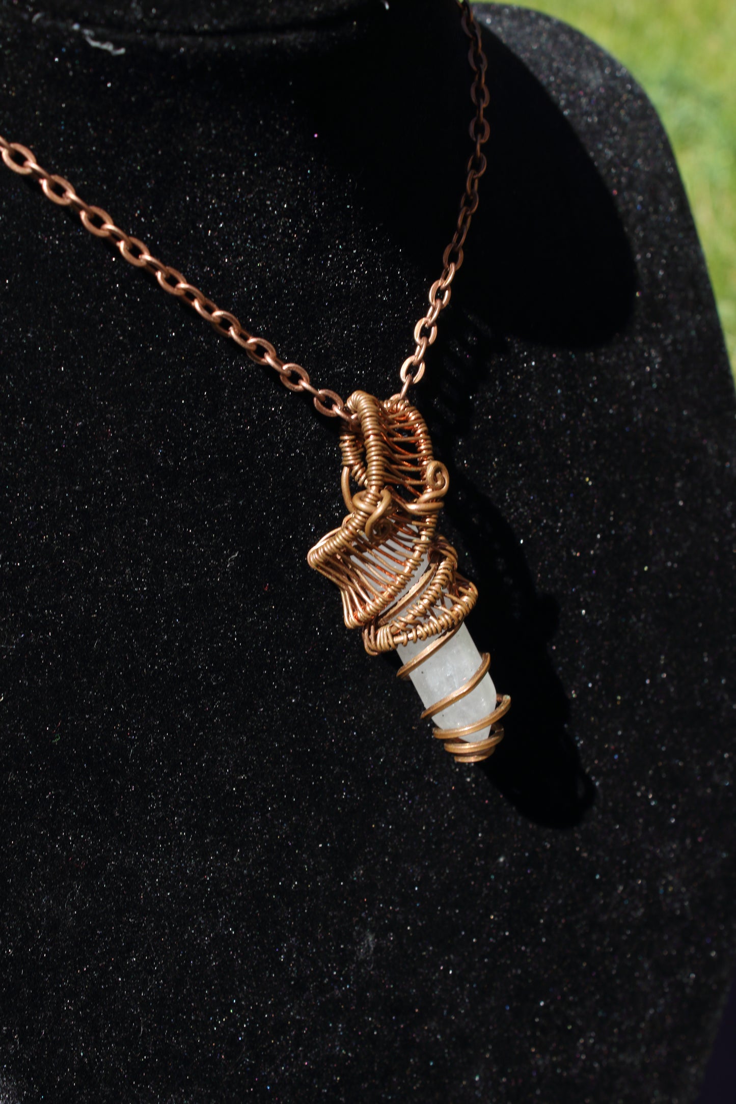 Cloudy Quartz Point Pendant