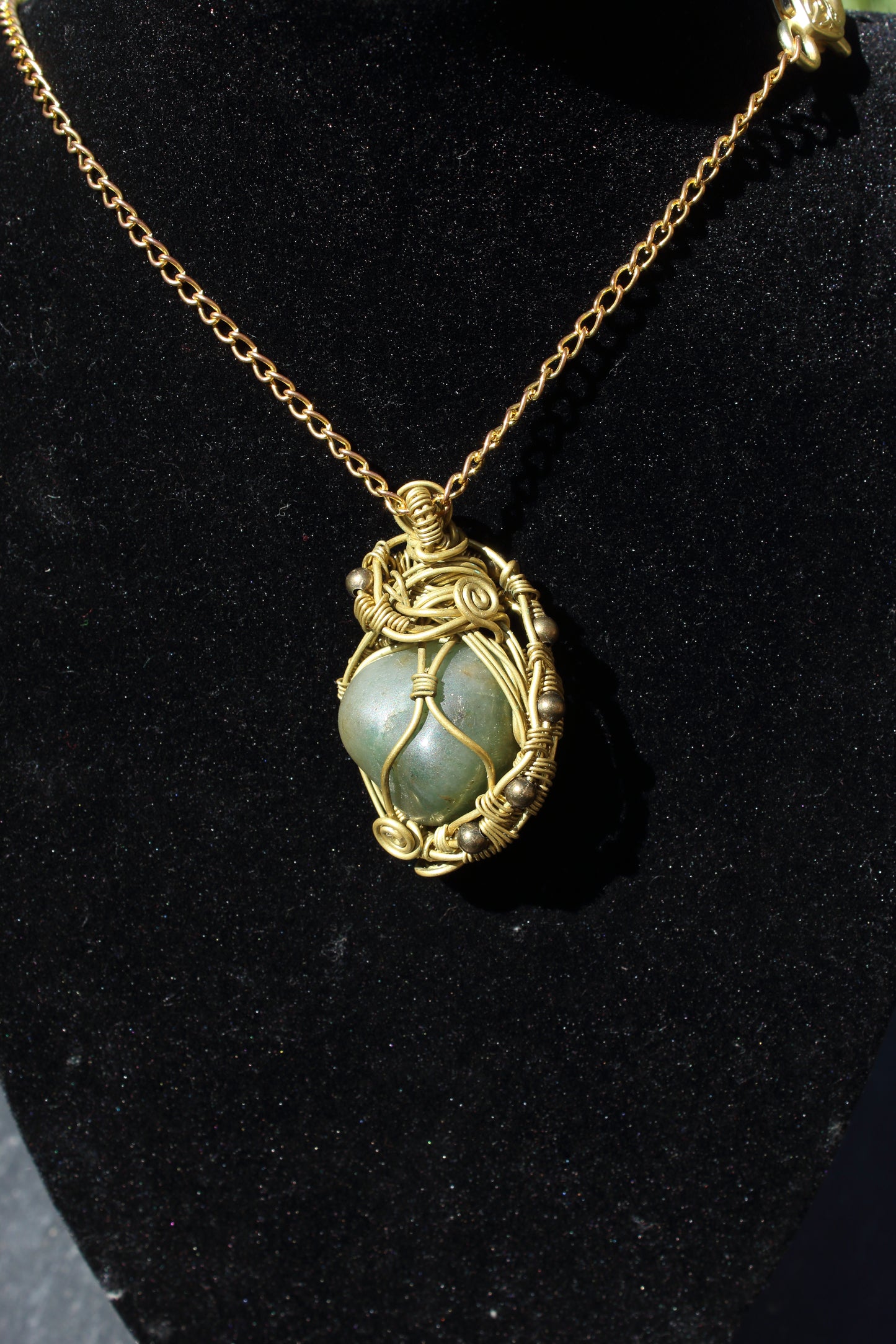 Star Engraved Jade Pendant