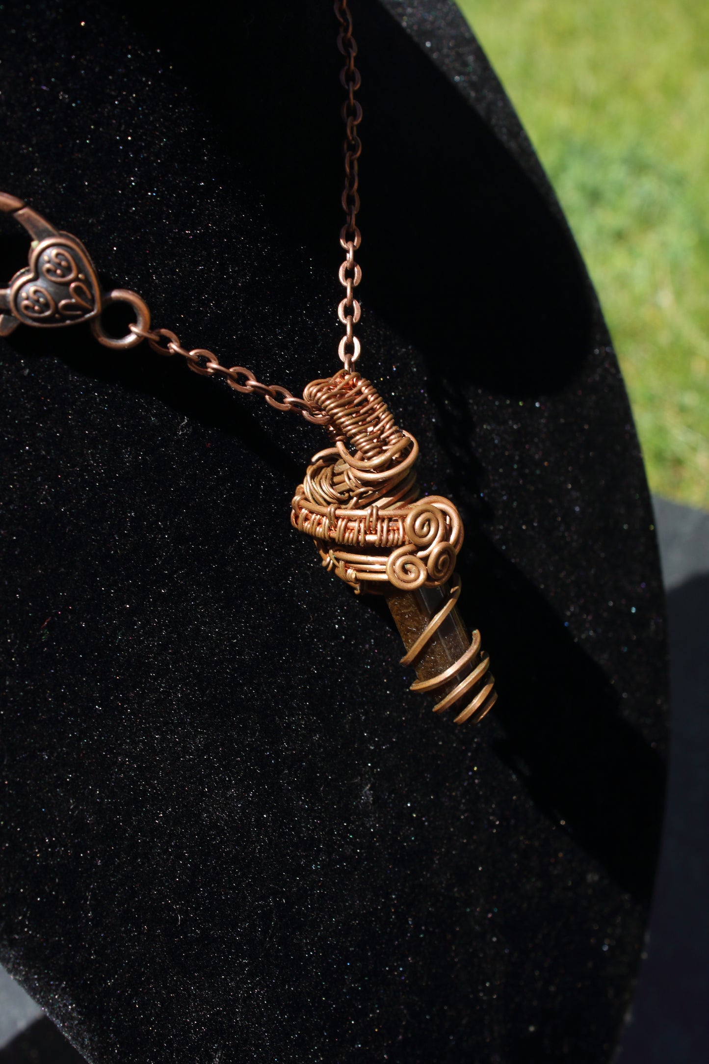 Tigers Eye Spiral Point Pendant