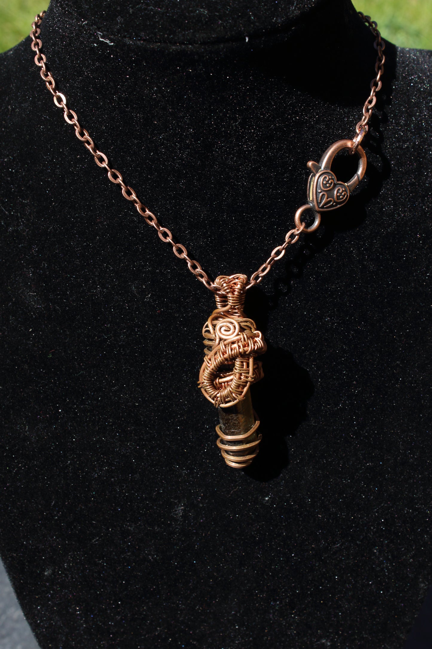 Tigers Eye Spiral Point Pendant