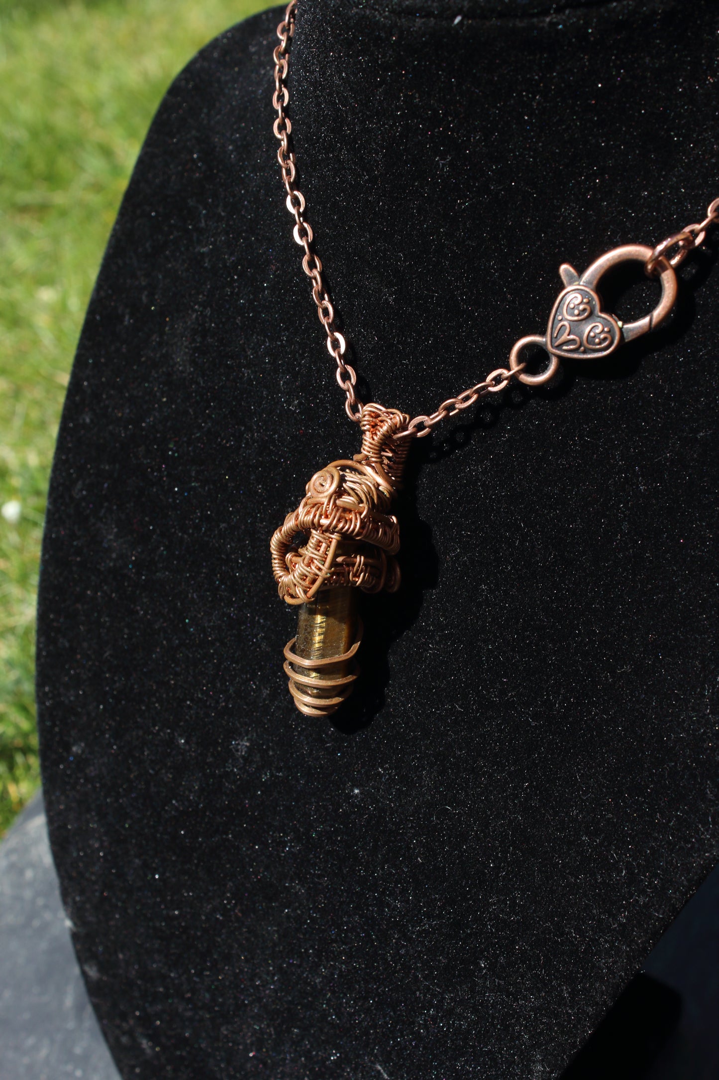 Tigers Eye Spiral Point Pendant