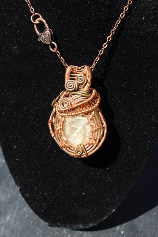 Chunky raw citrine Amulet