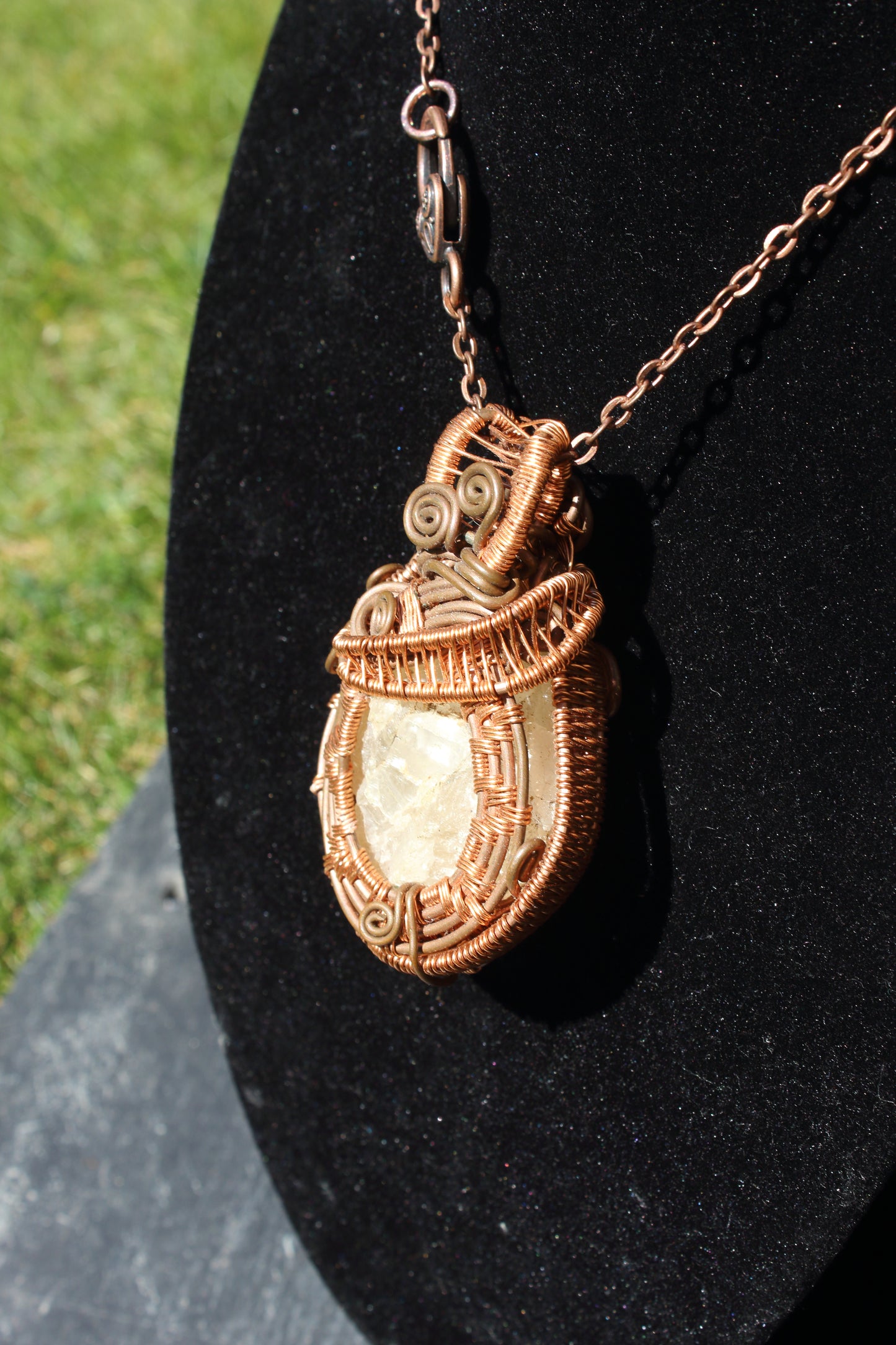 Chunky raw citrine Amulet