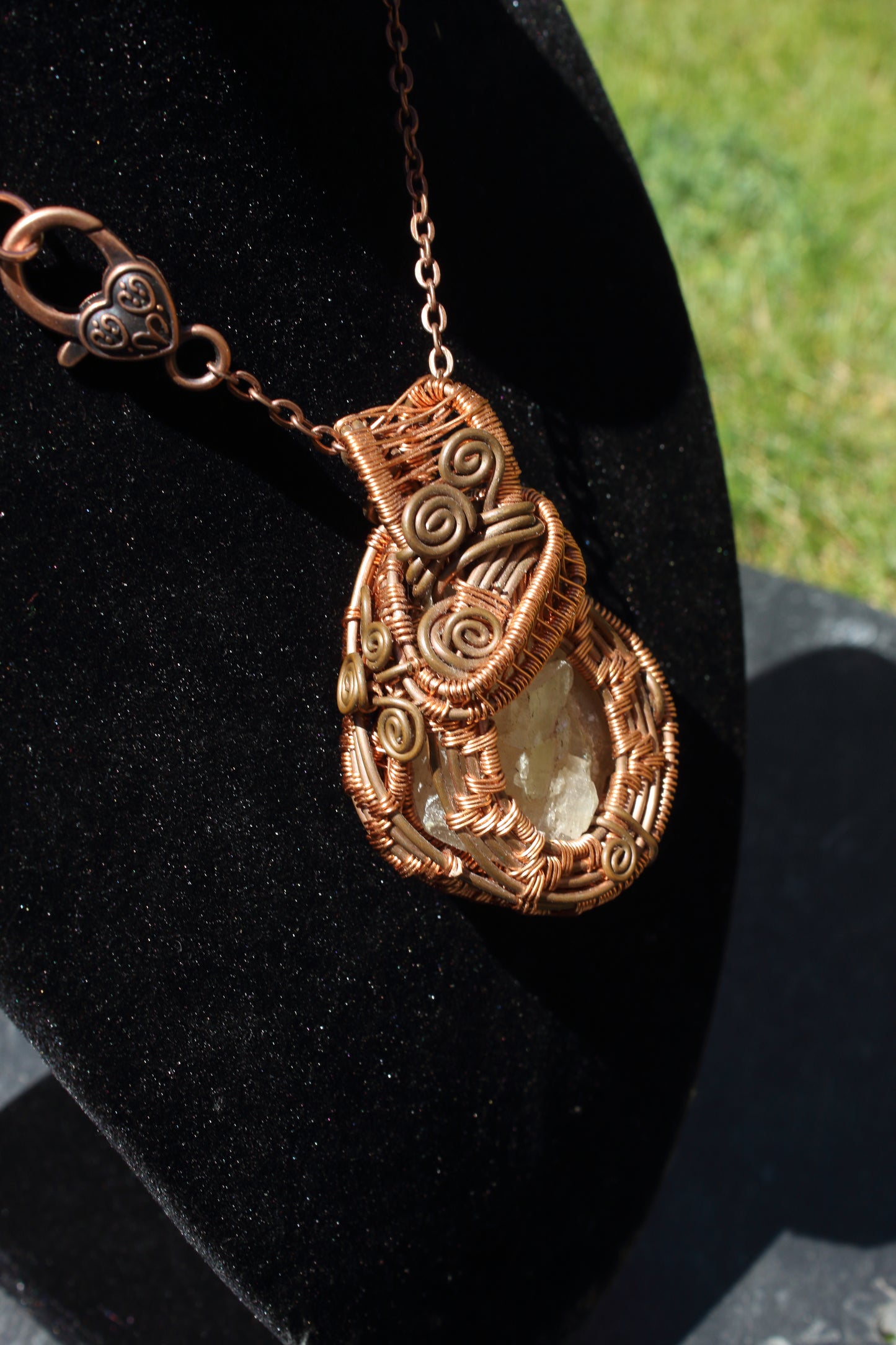 Chunky raw citrine Amulet