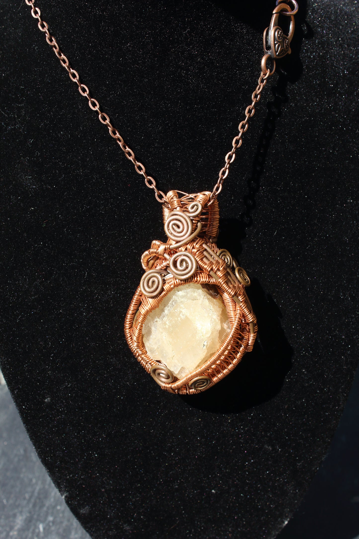 Chunky raw citrine Amulet