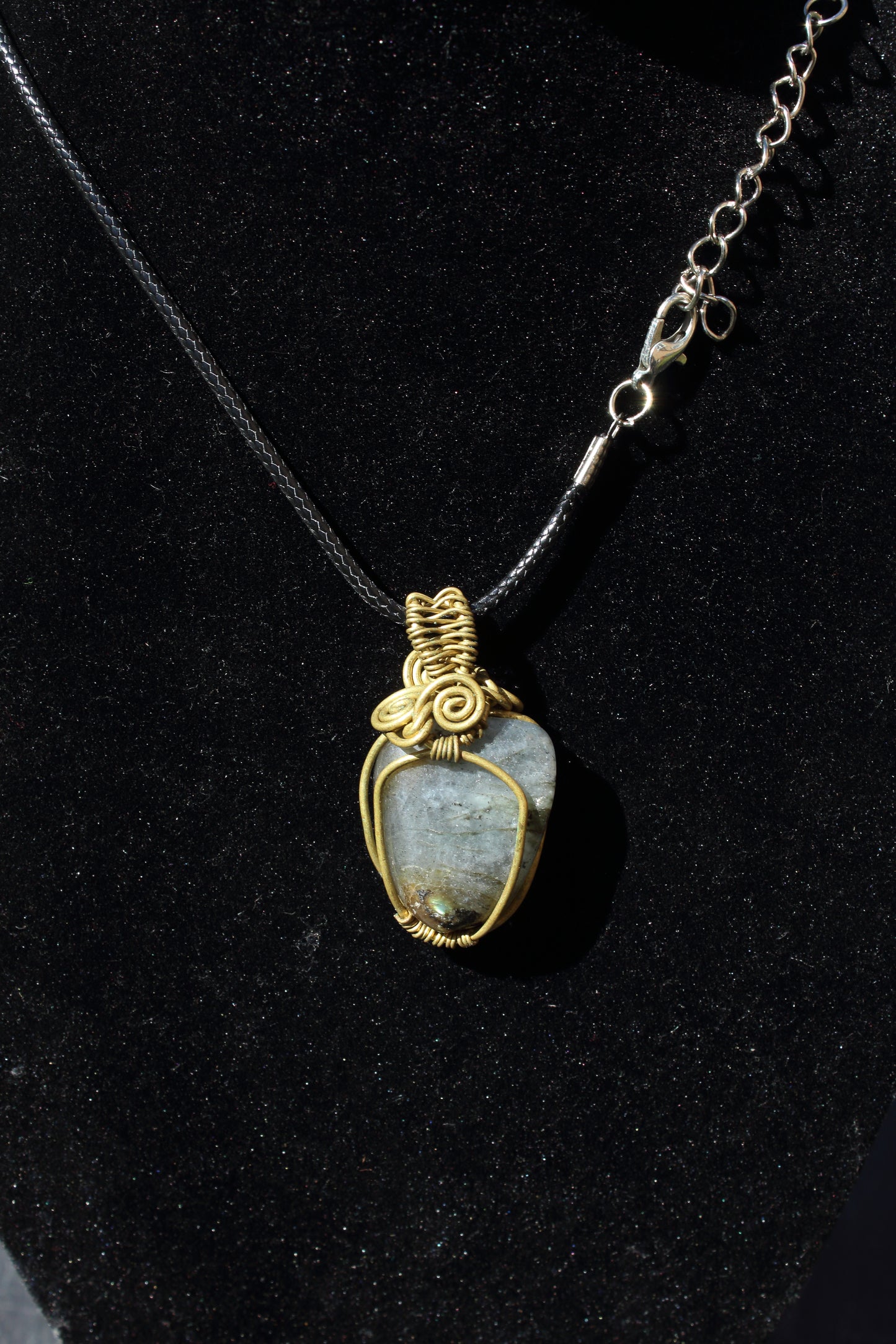 Simple Brass Lavikite Pendant
