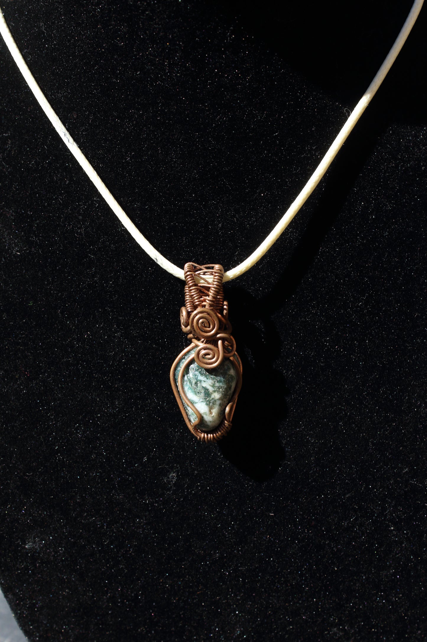 Simple Tree Agate Copper Pendant